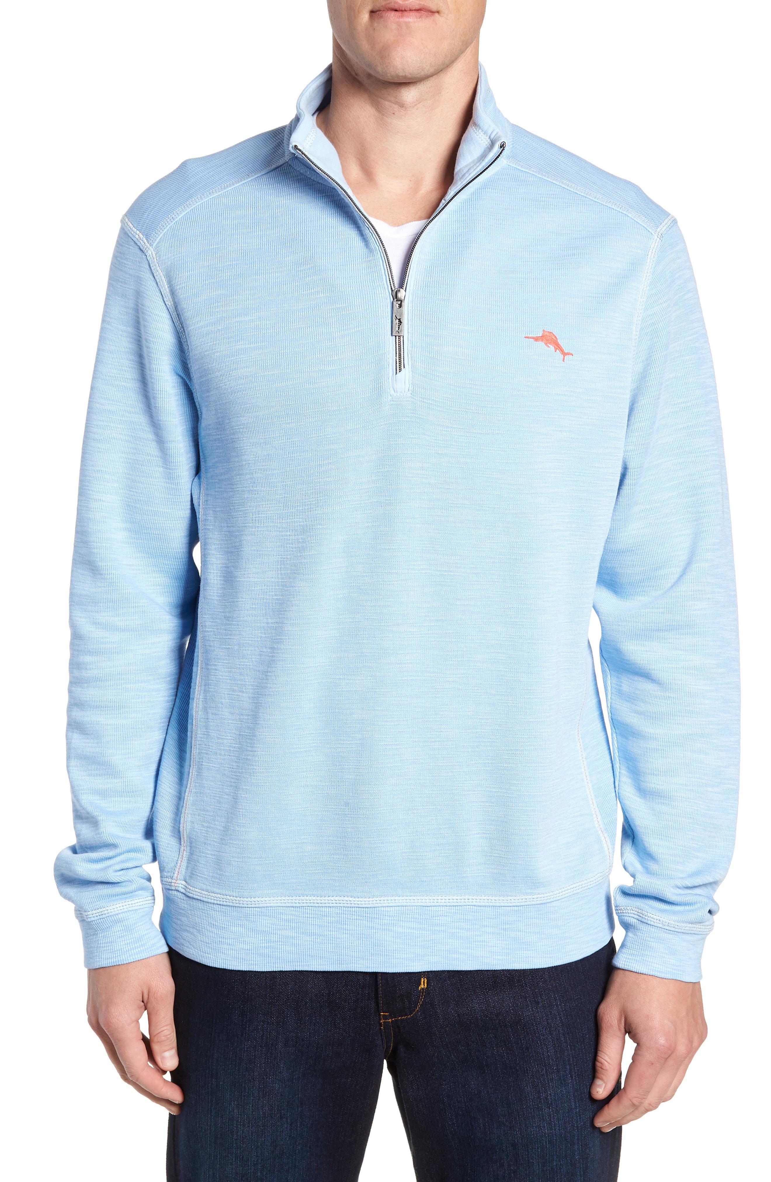 Tommy Bahama Cotton Tobago Bay Half Zip Pullover in Light Sky (Blue) for Men - Lyst