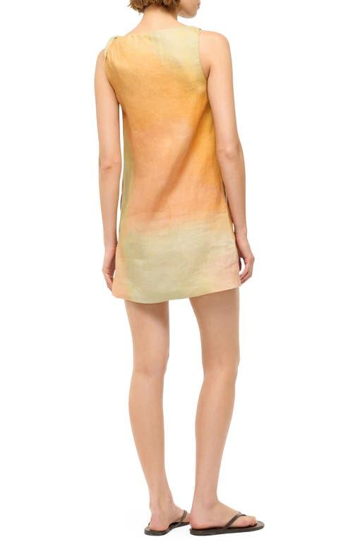 staud boa linen dress Boa linen minidress in multicoloured - Staud