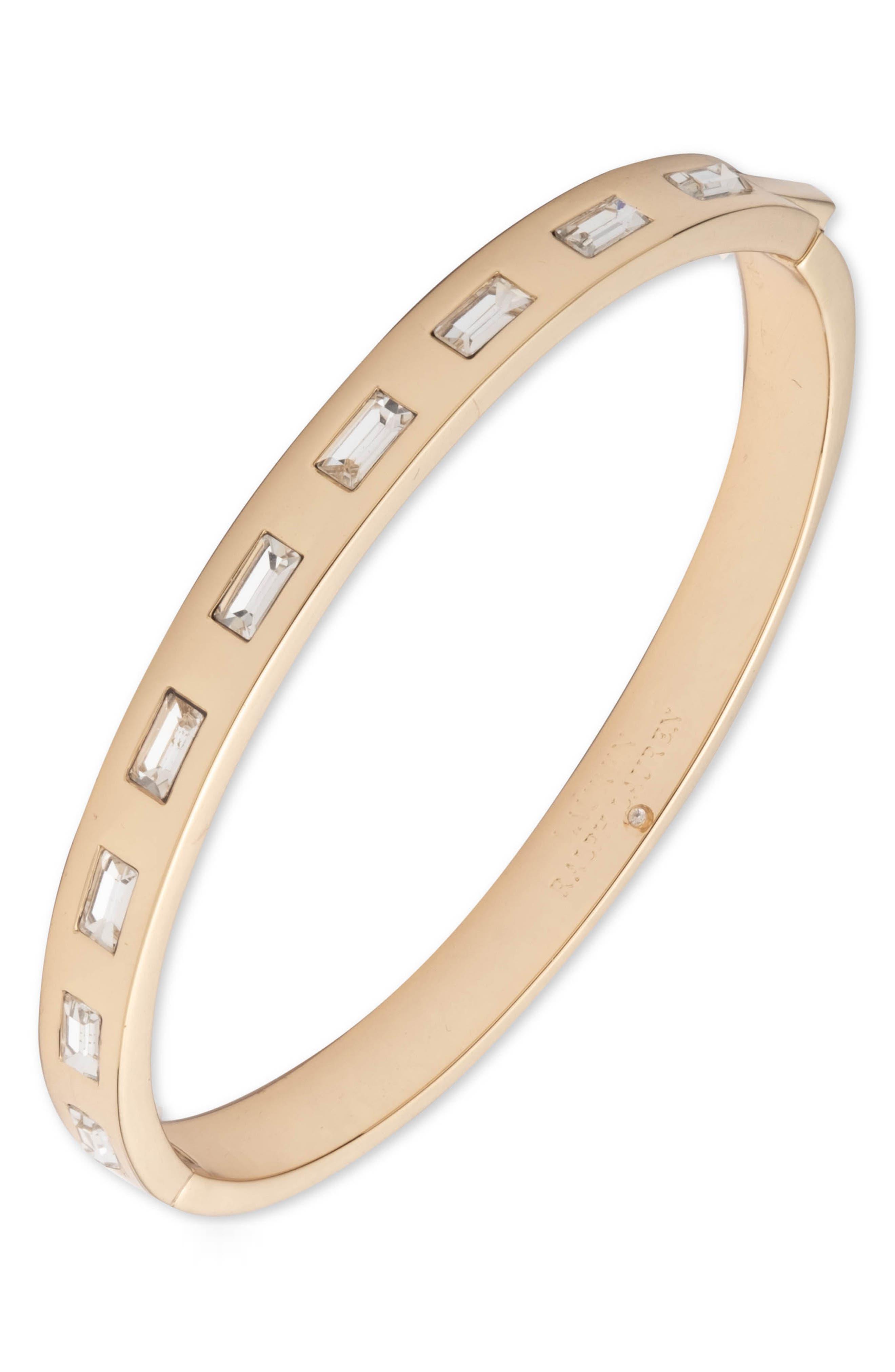 Lauren by Ralph Lauren Pavé Baguette Crystal Hinge Bangle Bracelete in