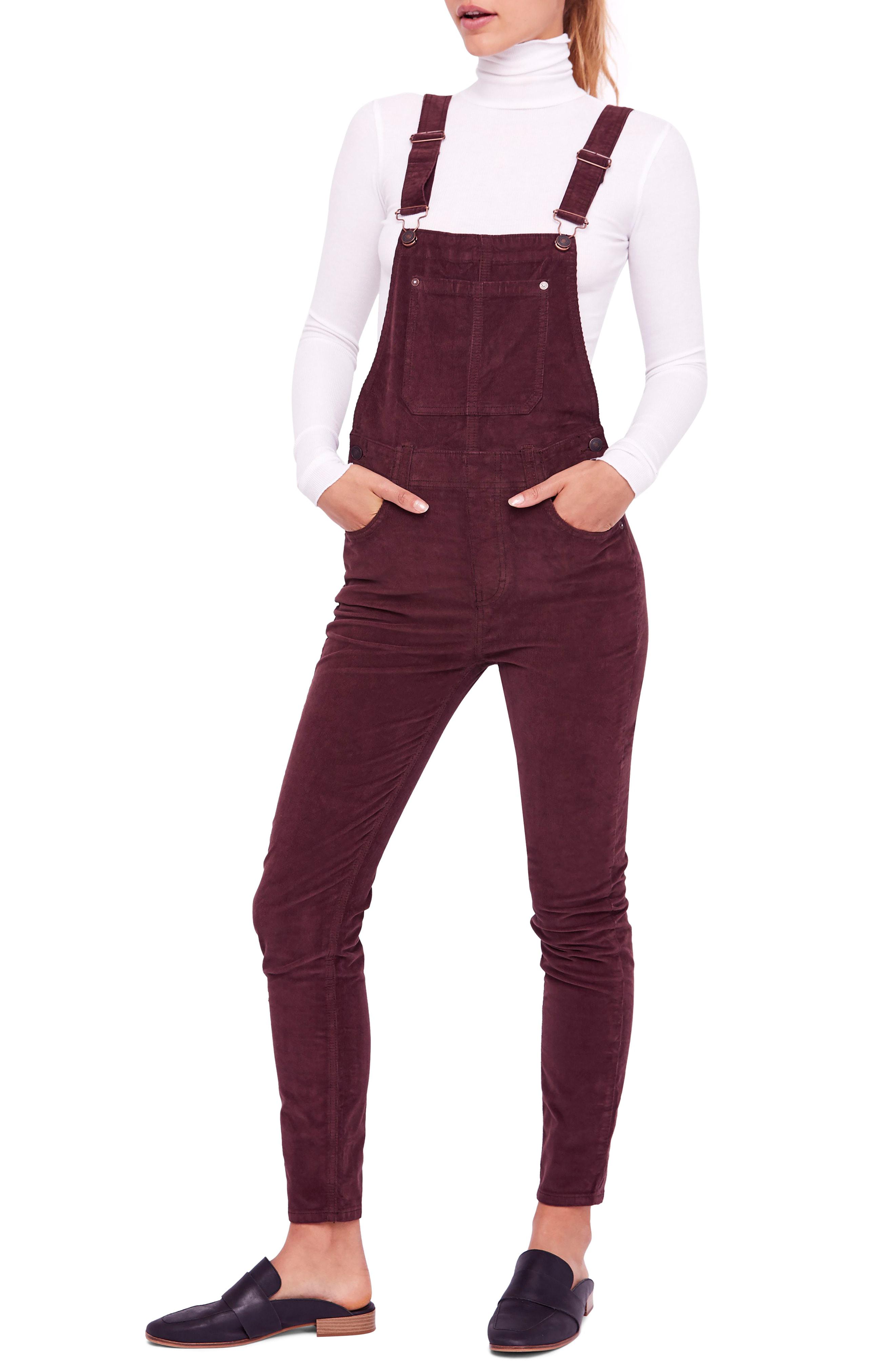 brown corduroy overalls