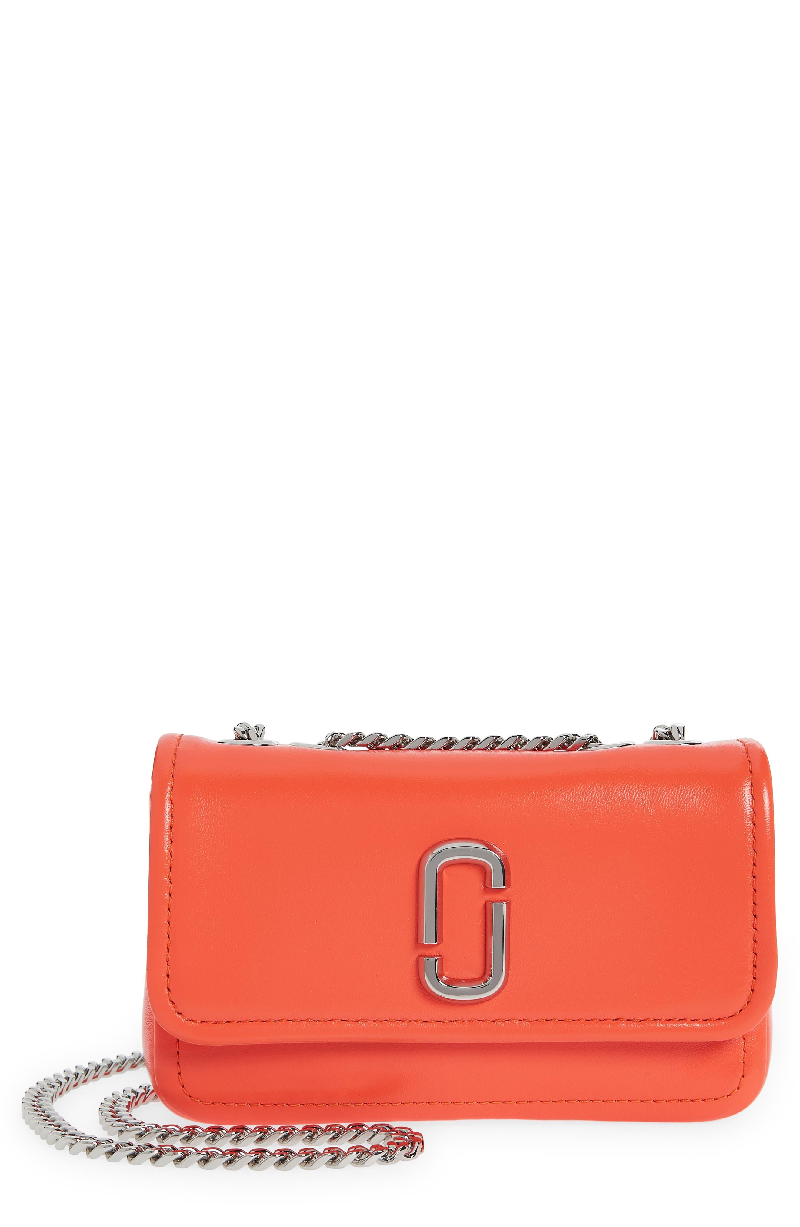 Marc Jacobs The Glam Shot Mini Convertible Leather Crossbody Bag in Red
