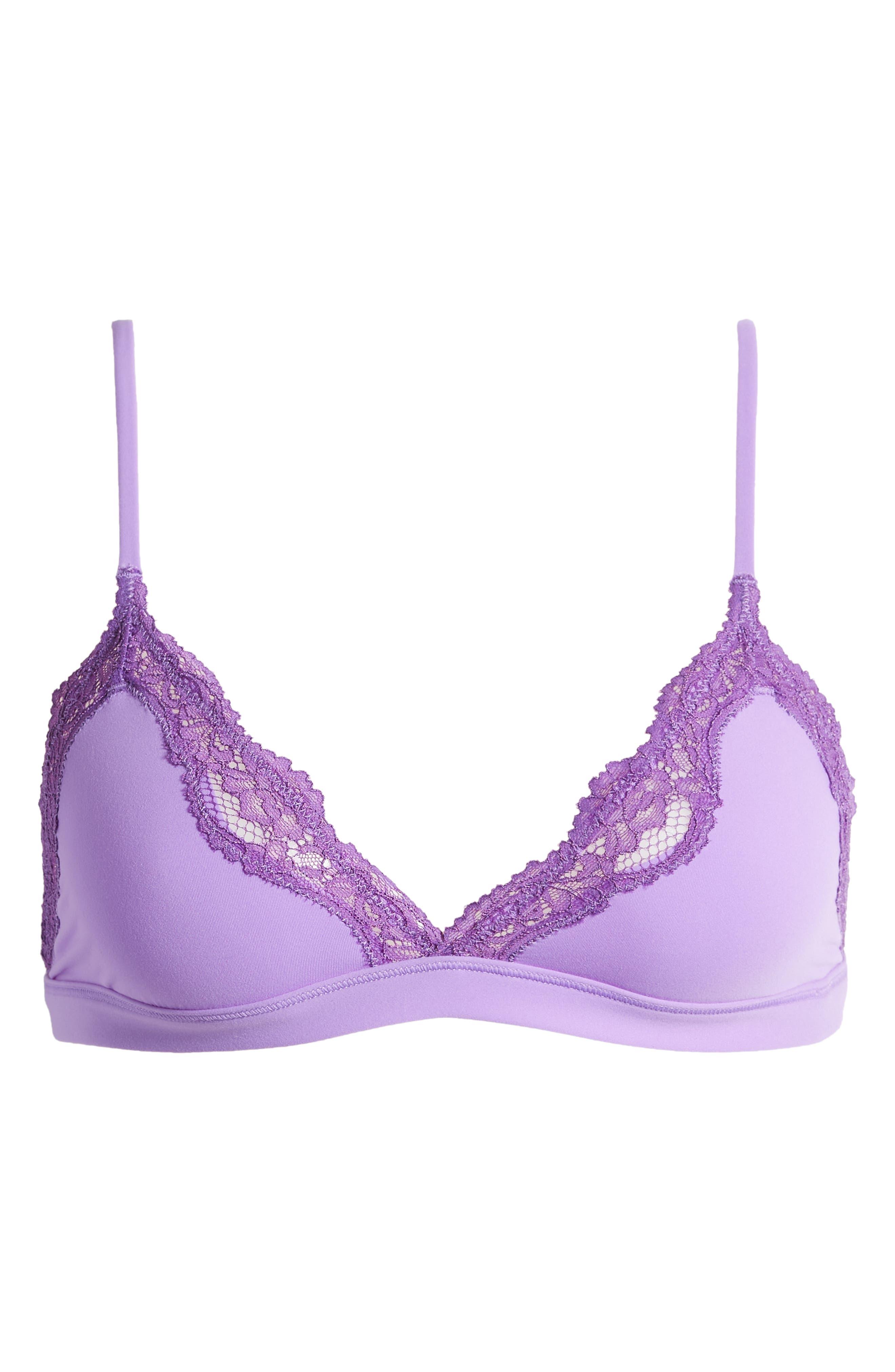 Skims Fits Everybody Lace Triangle Bralette in Purple