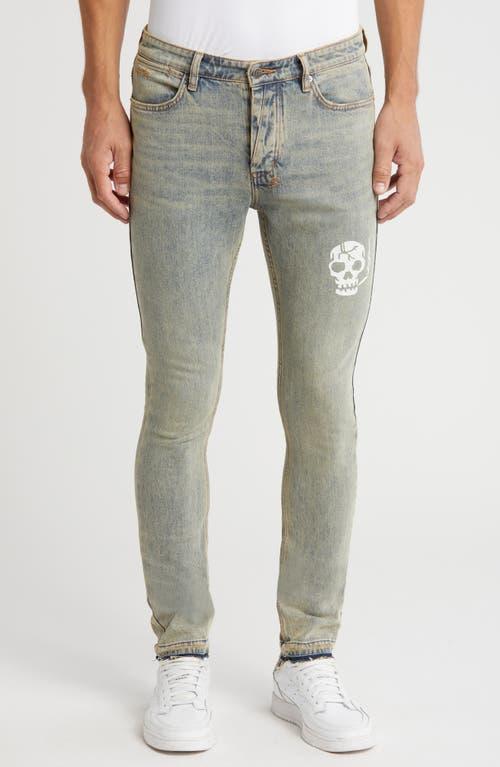Ksubi Van Winkle Stagelight Skull Release Hem Skinny Jeans