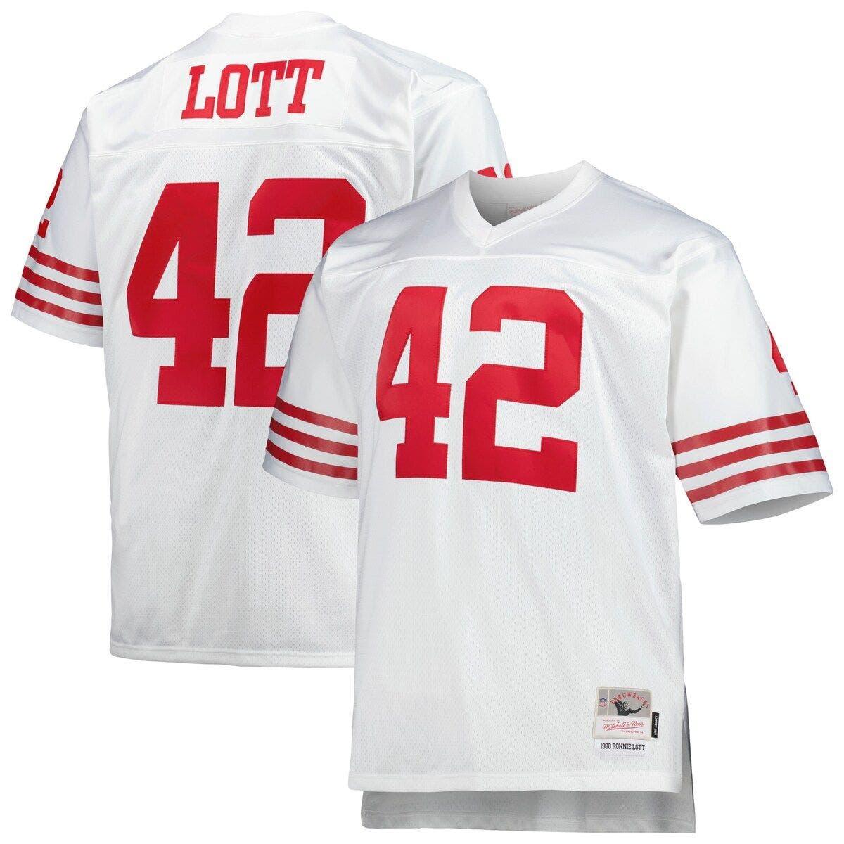 Men's Mitchell & Ness Ronnie Lott Scarlet San Francisco 49ers Legacy Replica Jersey