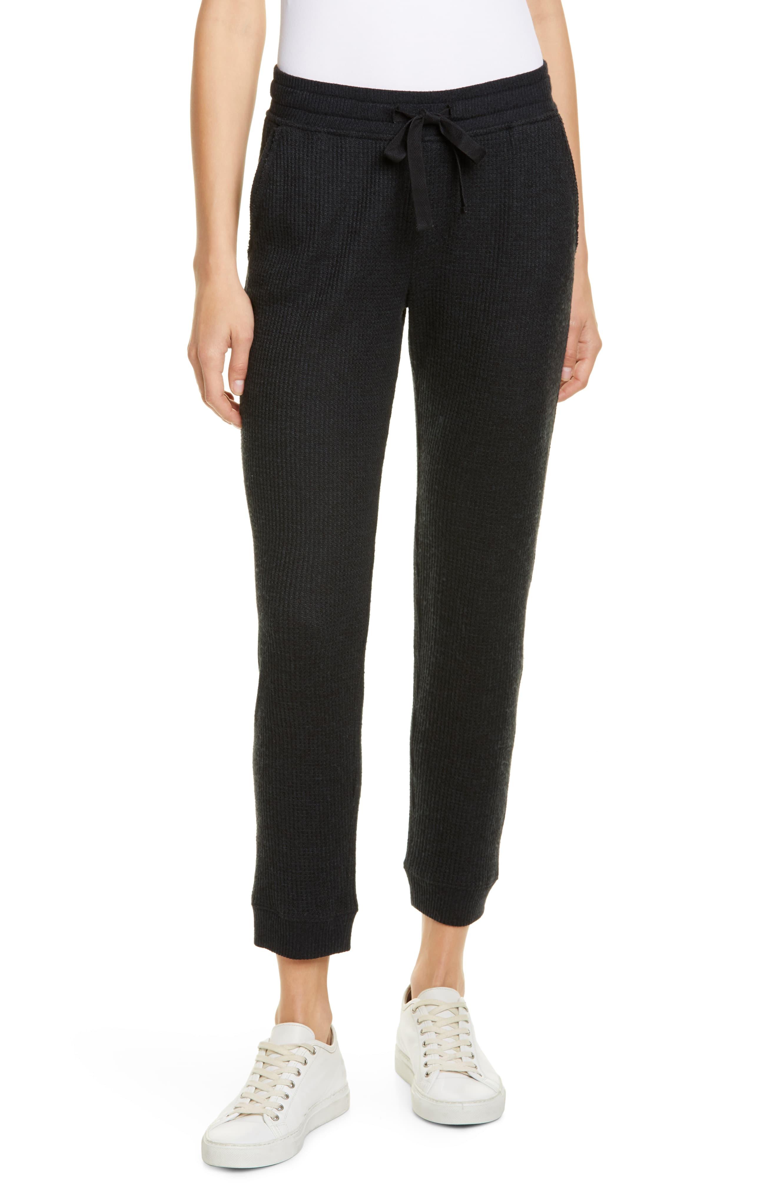 ATM Waffle Knit Crop Pants in Black Lyst