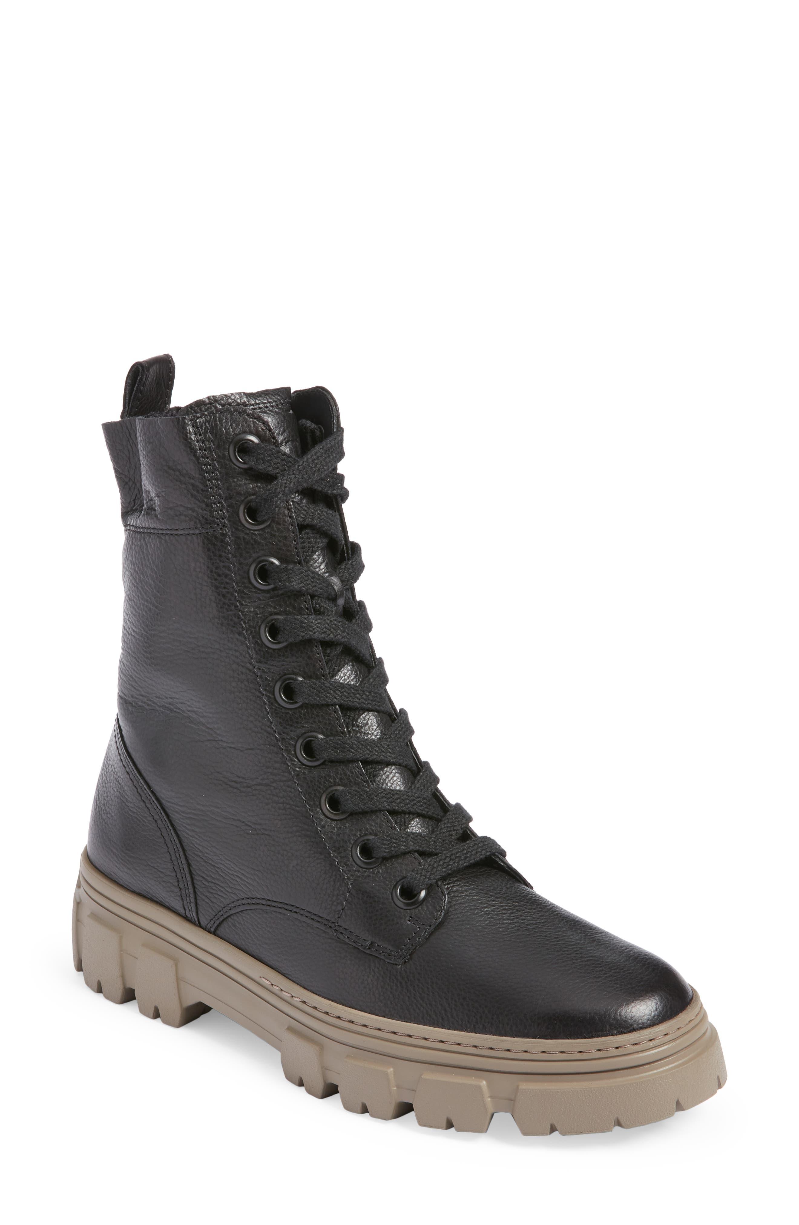 Paul Green Nia Lace-up Boot in Black | Lyst