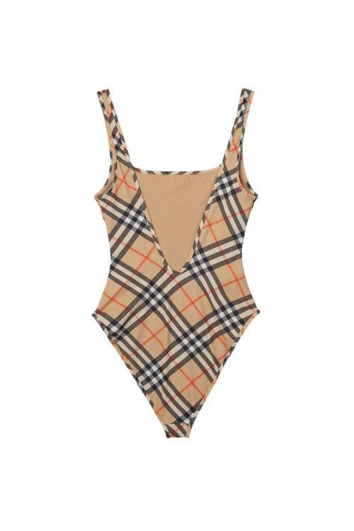 ワンピース水着 BURBERRY Women Swimsuit 8089677B9368 BEIGE Designer Swimwear For Women | Burberry®️ Official