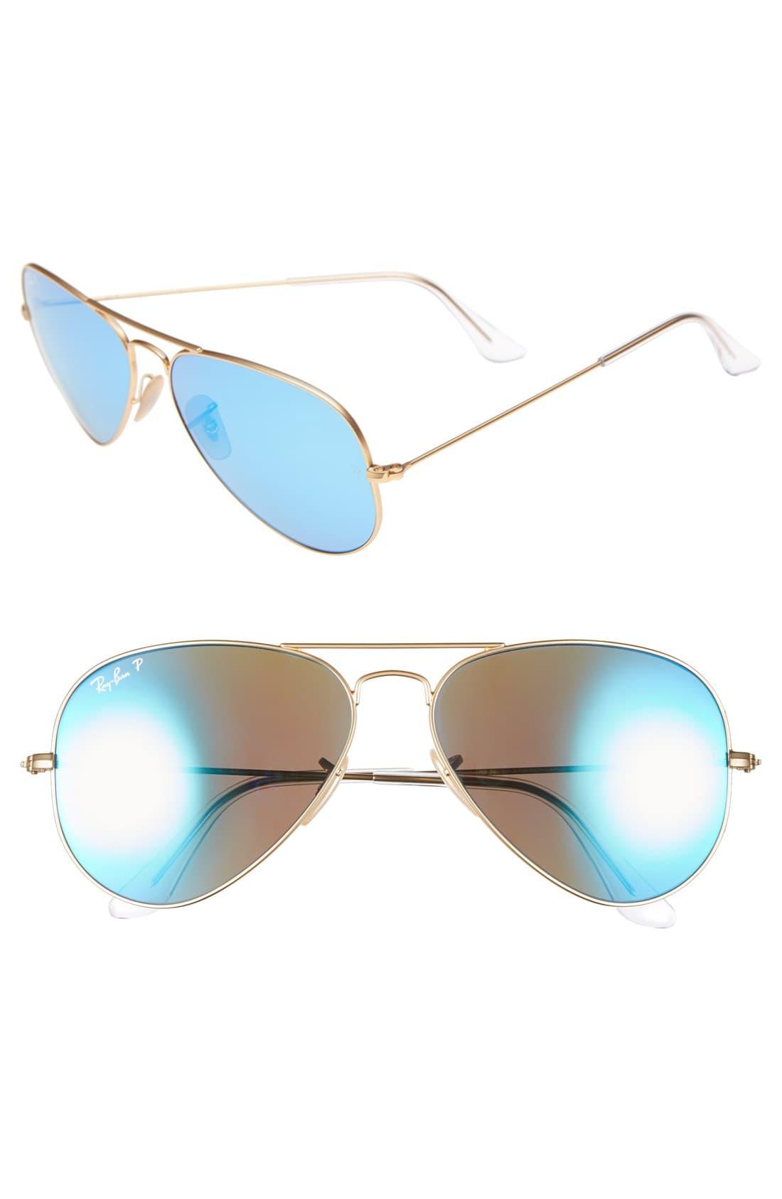 ray ban aviator blue glasses