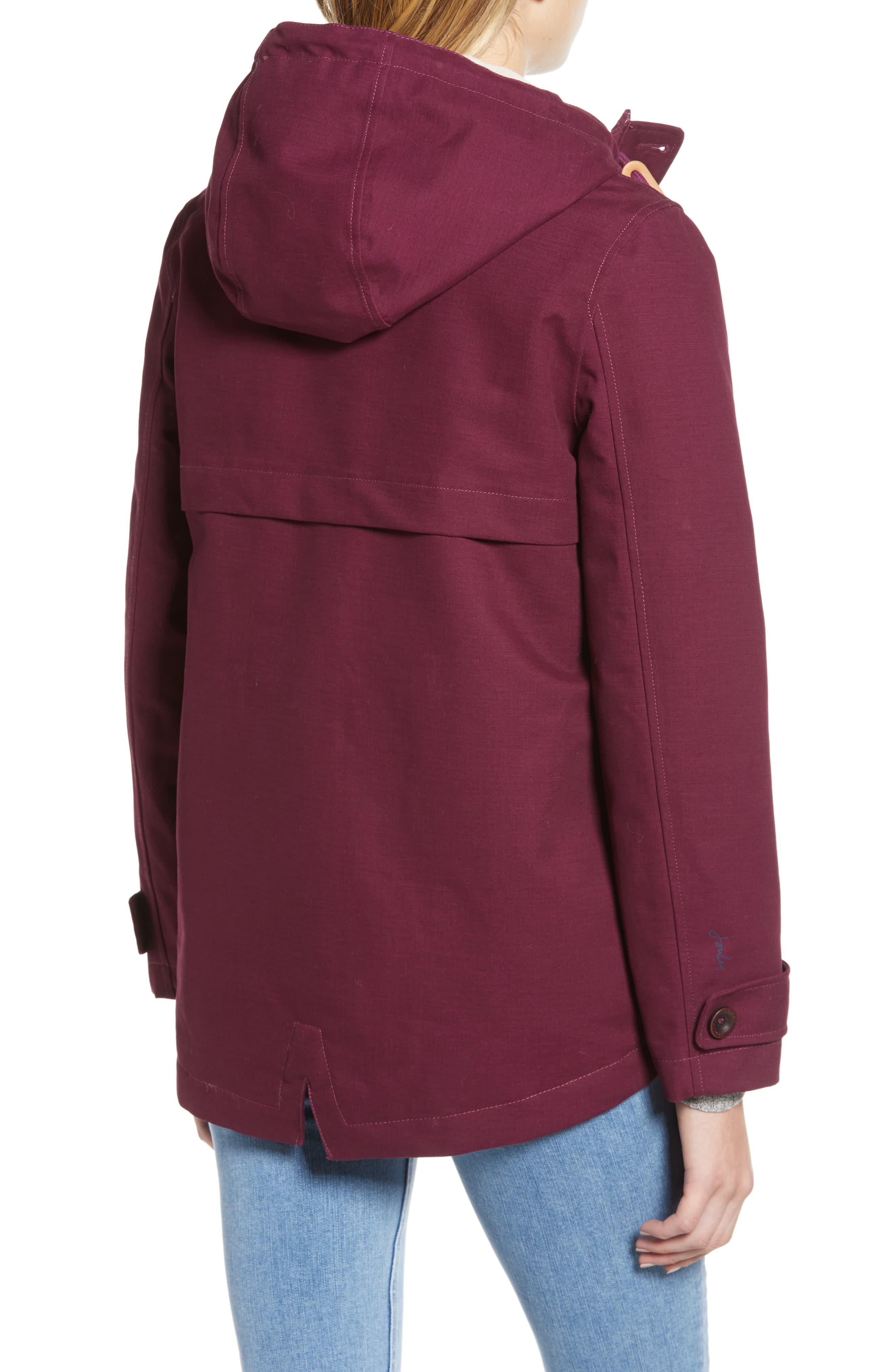 Joules Fleece Coast Hooded Raincoat in Plum (Purple) Lyst