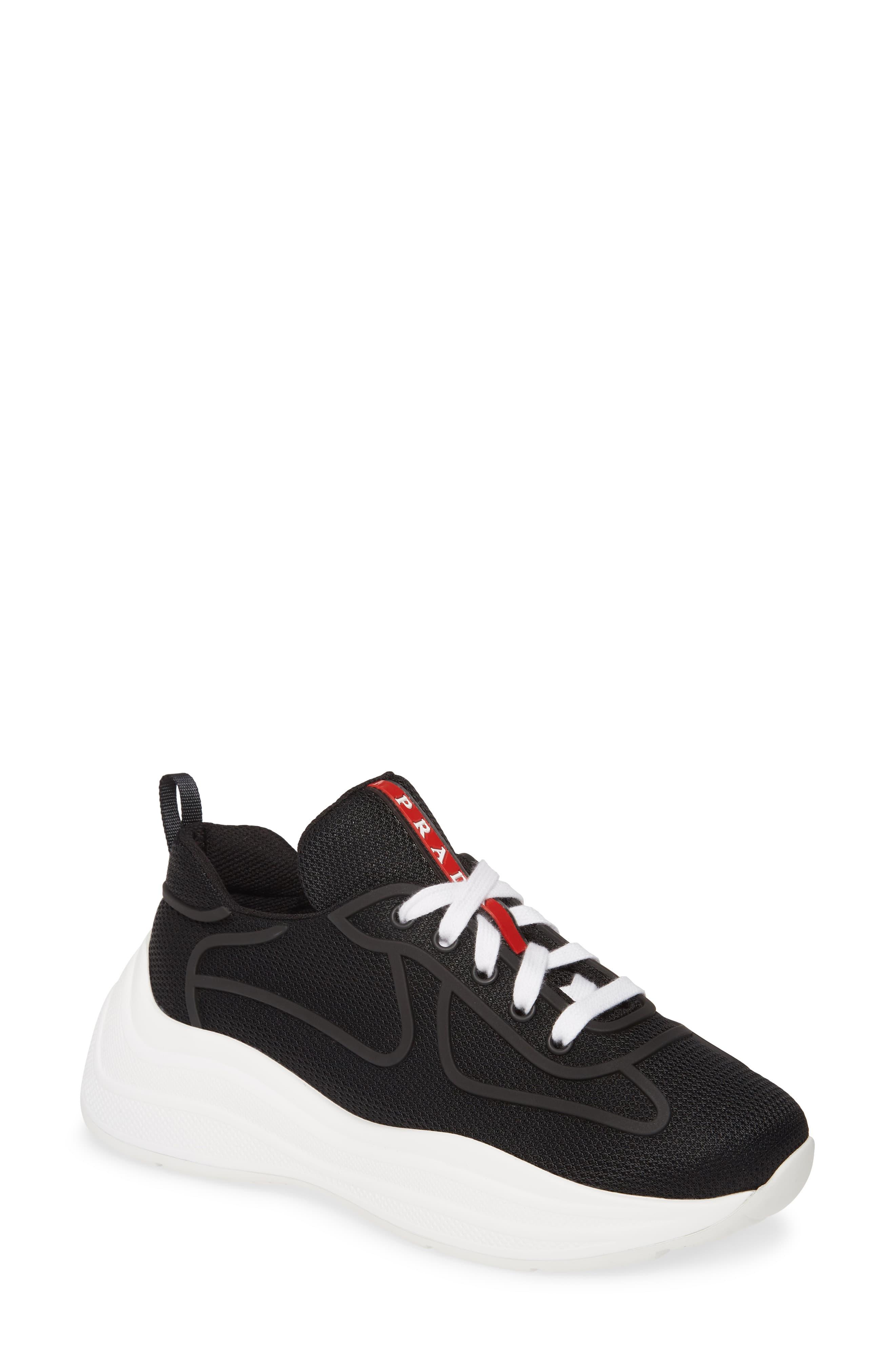 prada logo stripe sneaker