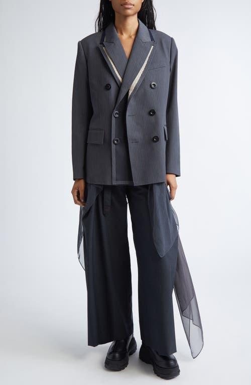 24ss sacai Stripe Suiting Jacket ダブルブレスト 24ss sacai Stripe Suiting Jacket ダブルブレスト sacai