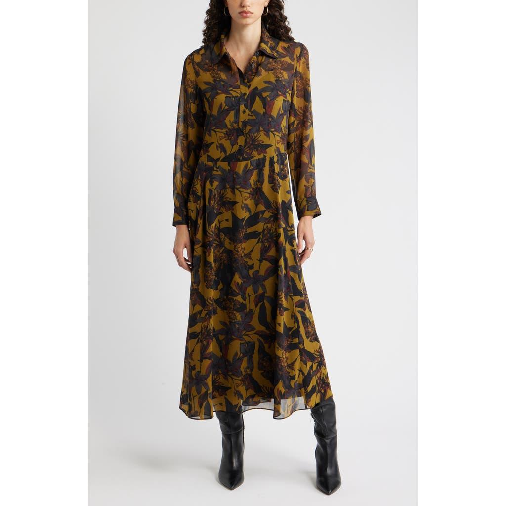long sleeve dress with collar Fifteen Twenty Tasha Turtleneck Midi Dress Brick / M