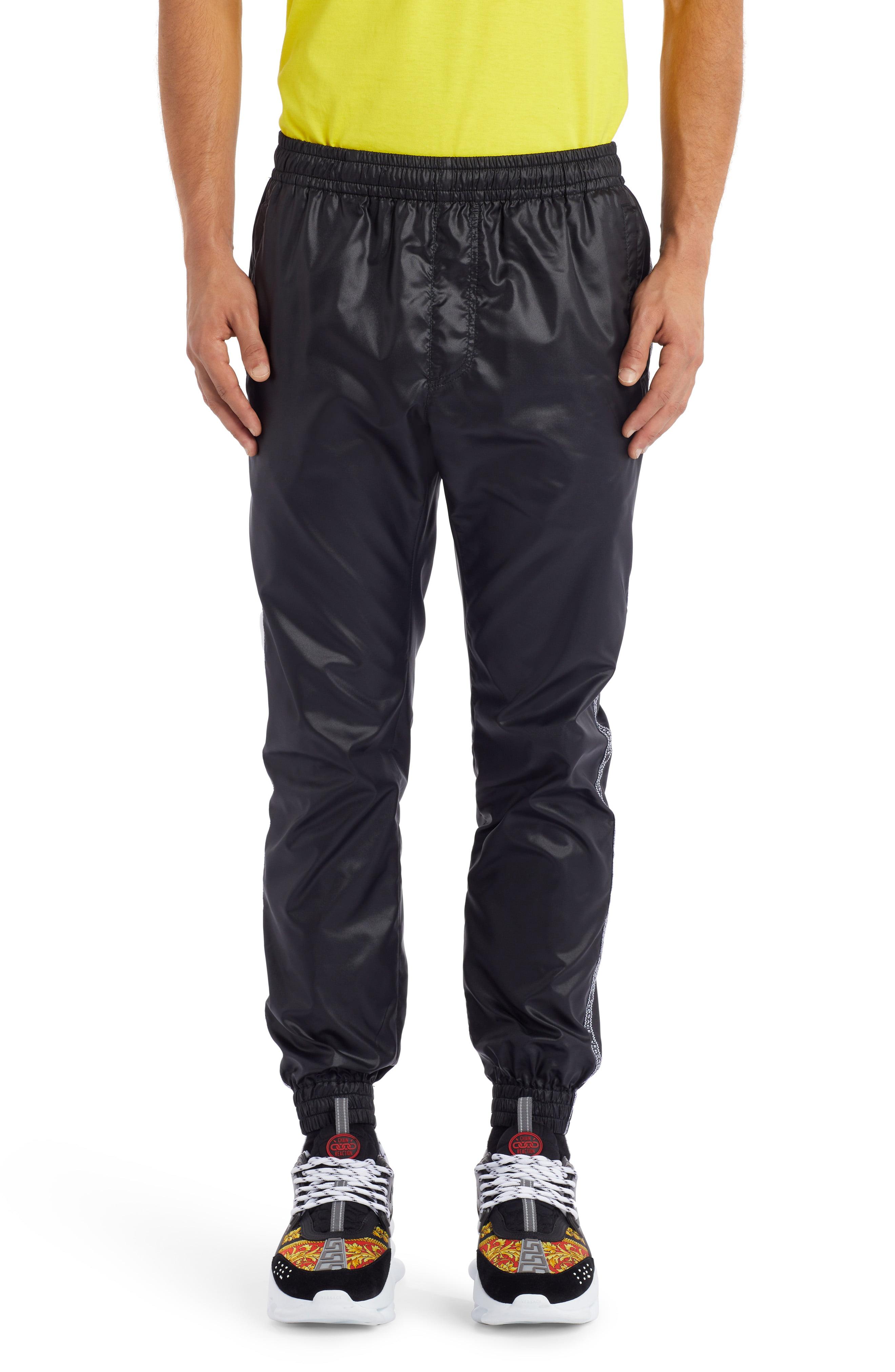 Versace Synthetic Nylon Track Pants in Black for Men - Lyst