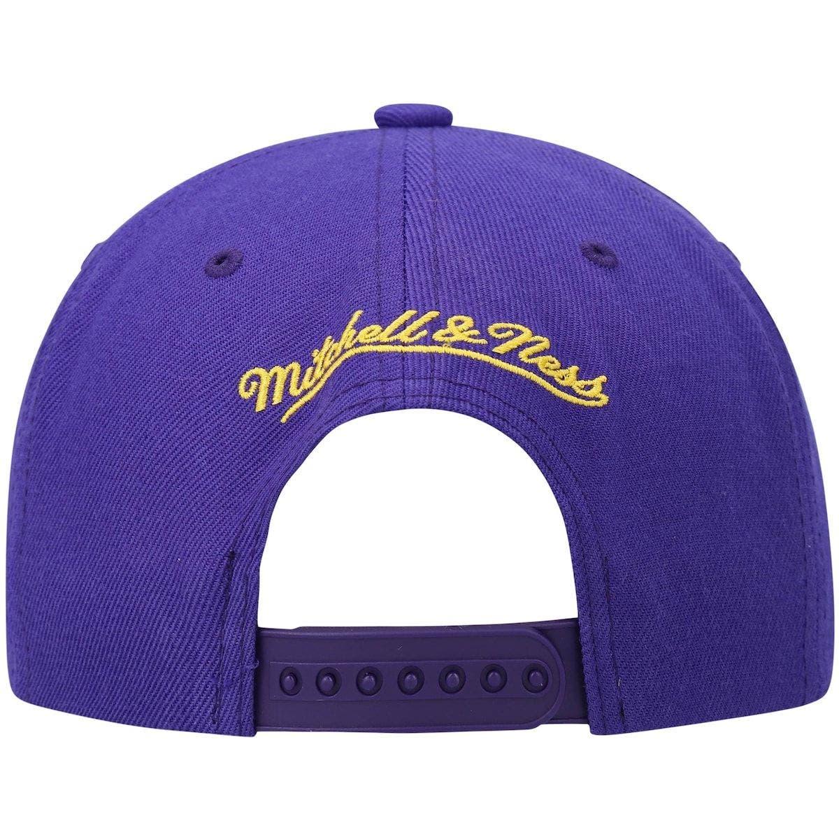 Mitchell and Ness XL Logo 2 Tone LA Lakers Snapback - Gold/Purple