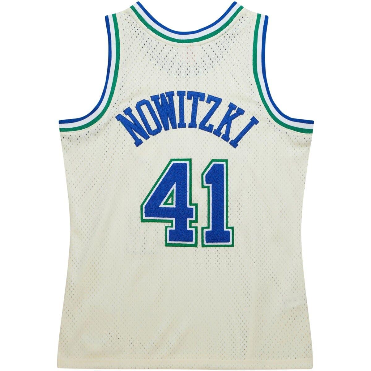 Dallas Mavericks Dirk Nowitzki Hardwood Classic Green Jersey S / Green