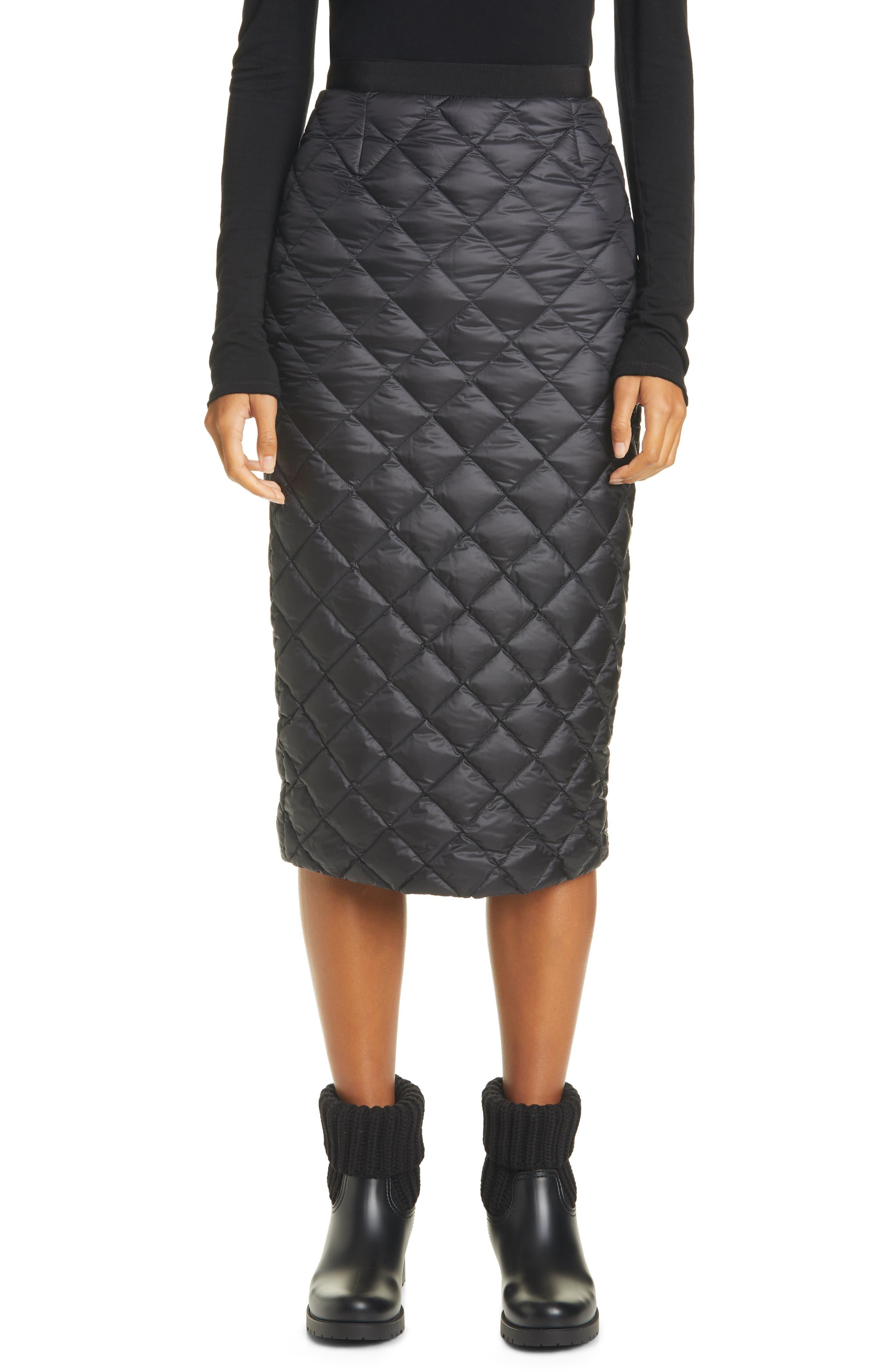 Black knee length skirt cheap quilt