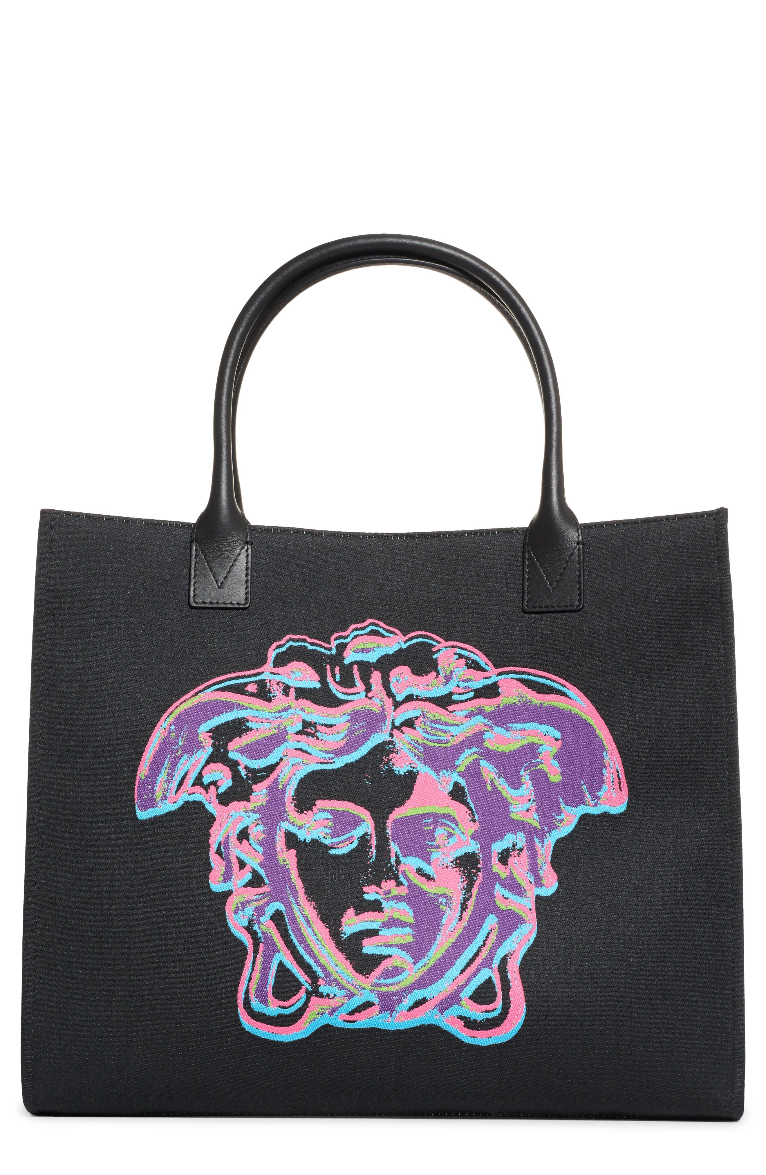 versace canvas tote bag