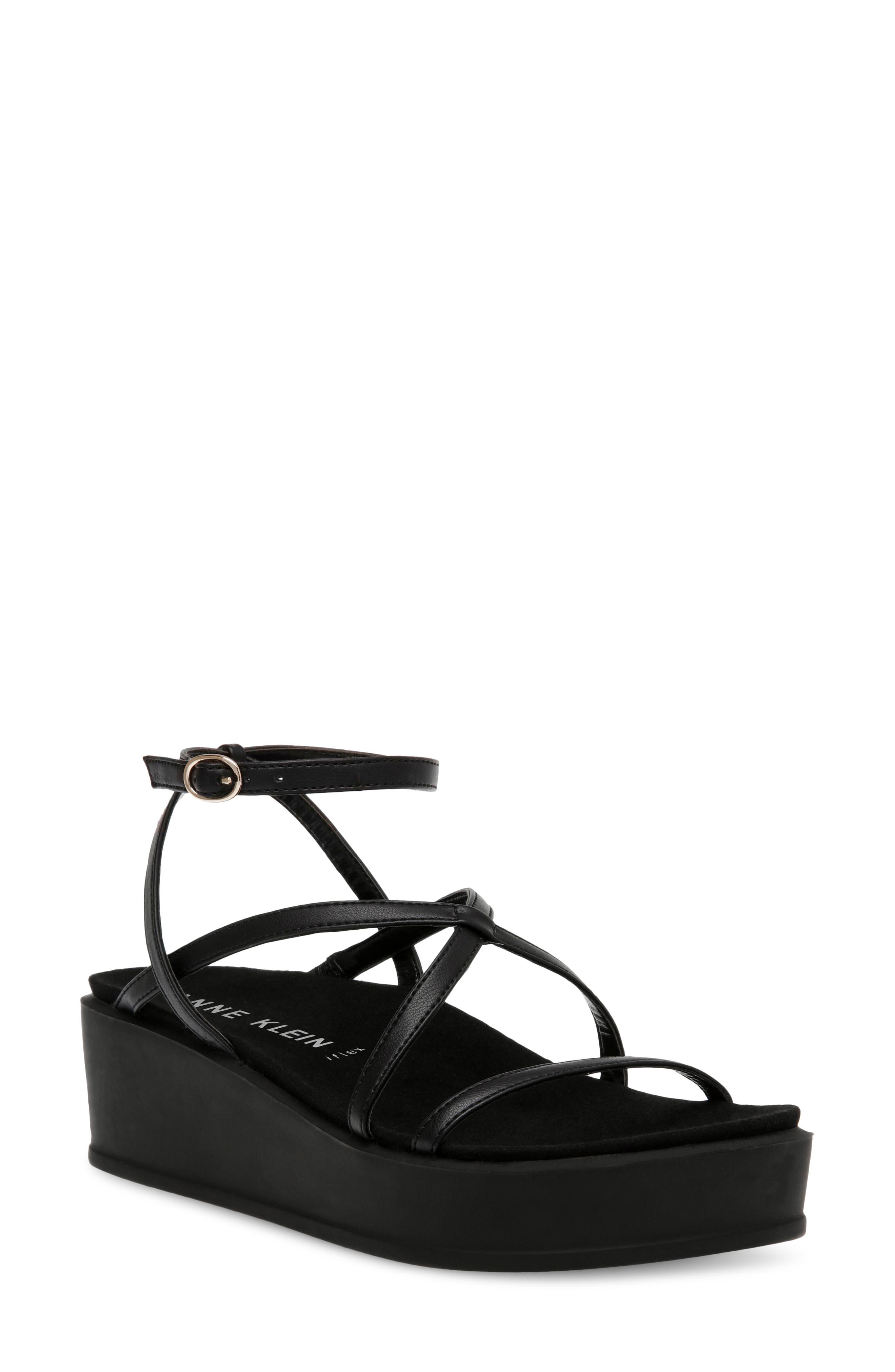 Anne Klein Vizzy Platform Sandal in Black | Lyst