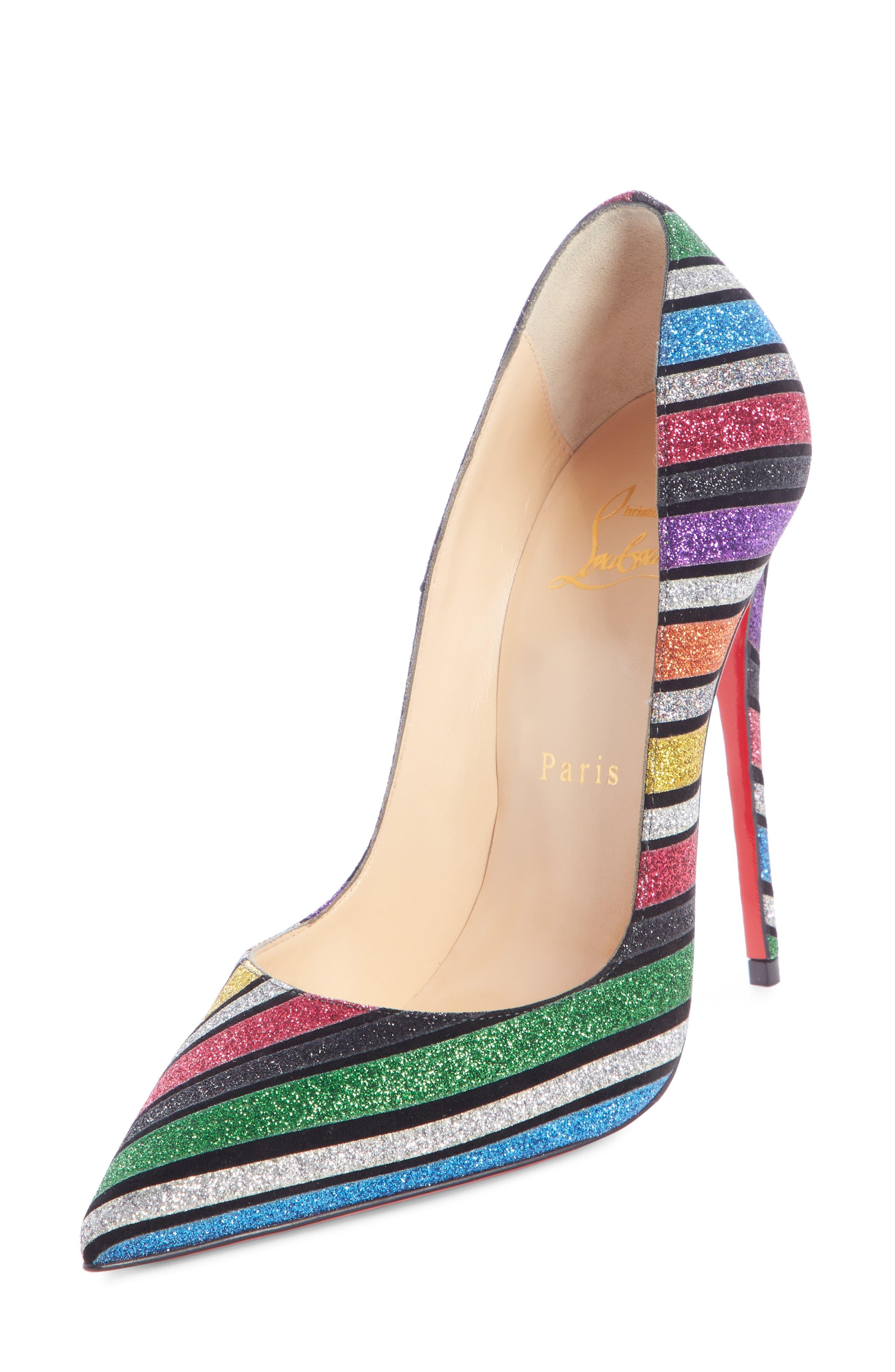 louboutin heels rainbow