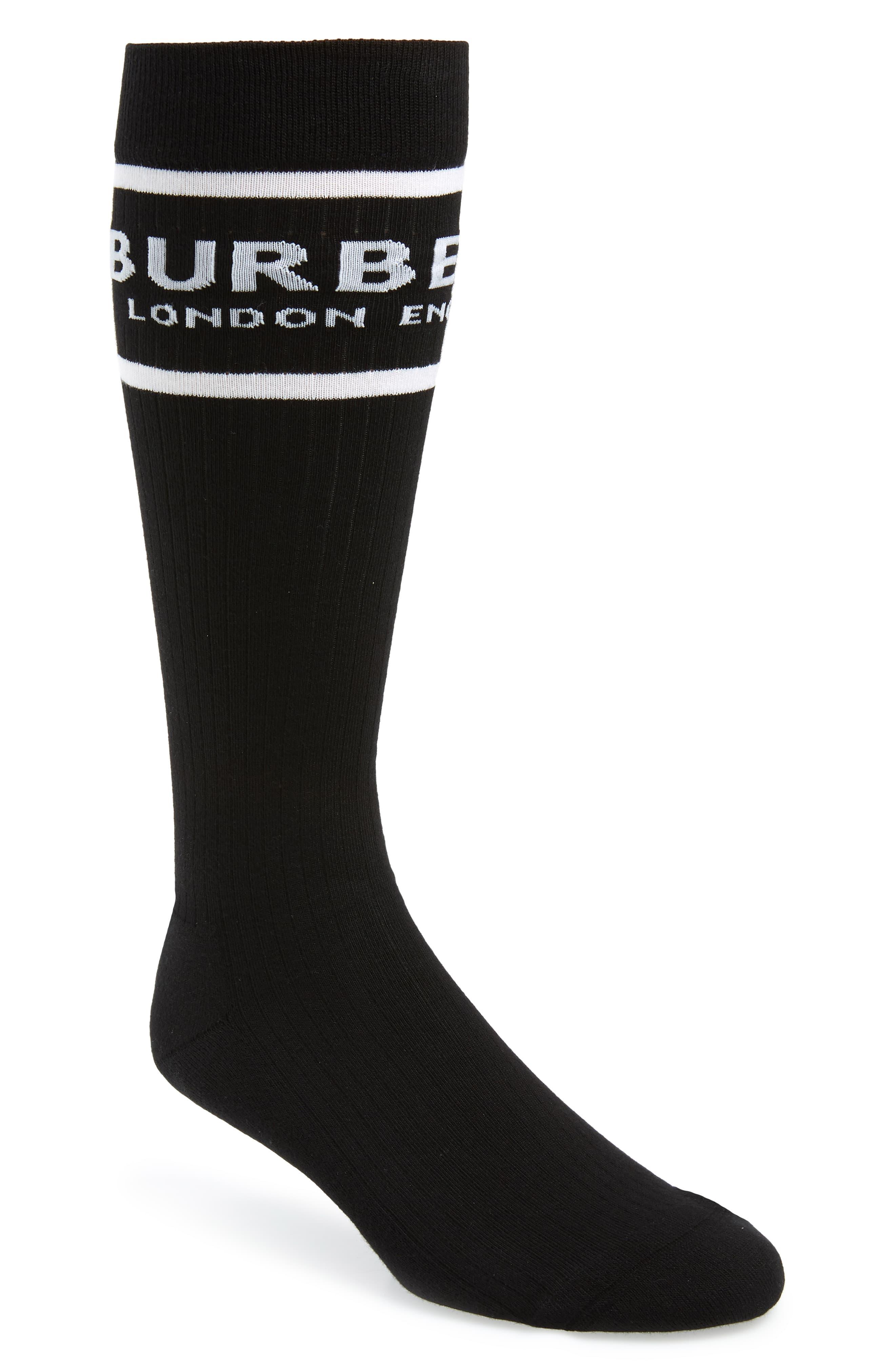 Burberry Sport Crew Socks in Black for Men Lyst