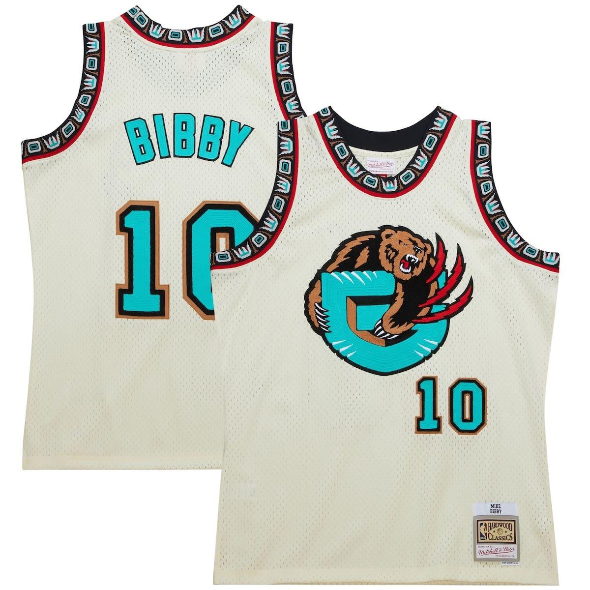 Mitchell & Ness Mike Bibby White Vancouver Grizzlies 1998 Doodle Swingman Jersey