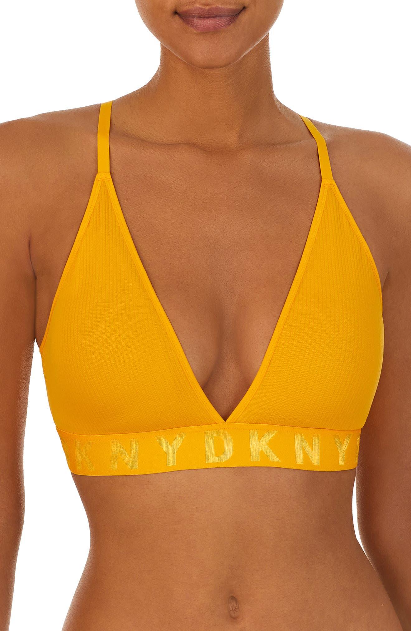DKNY Seamless Litewear Rib Bralette in Orange | Lyst