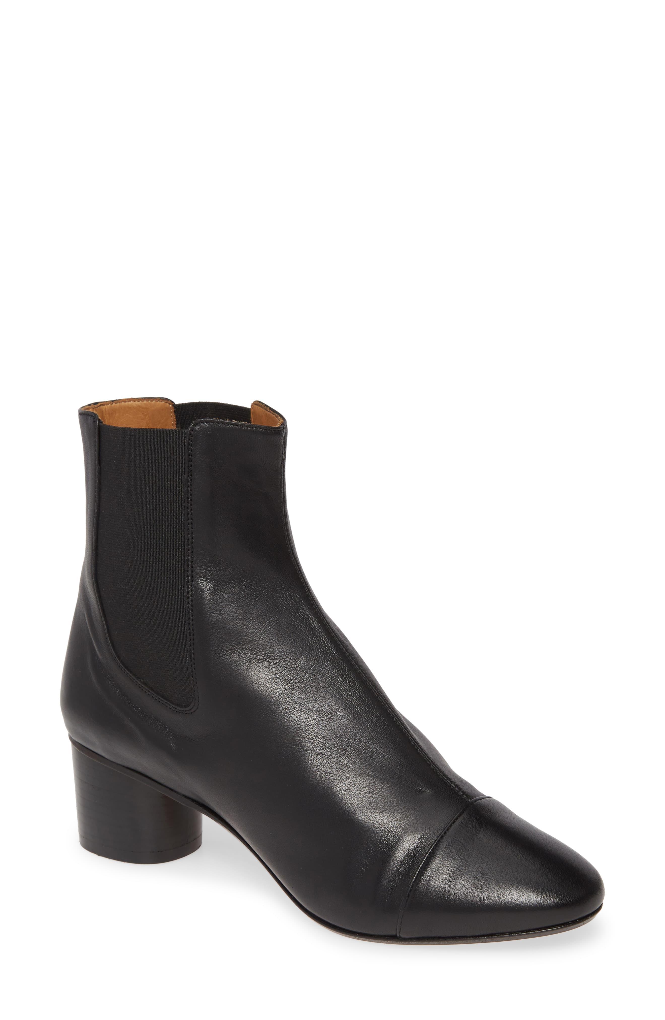 Isabel Marant Leather Chelsea Boot in Black Leather (Brown) - Lyst