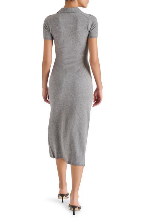 Steve Madden Banks Polo Midi Sweater Dress in Gray | Lyst