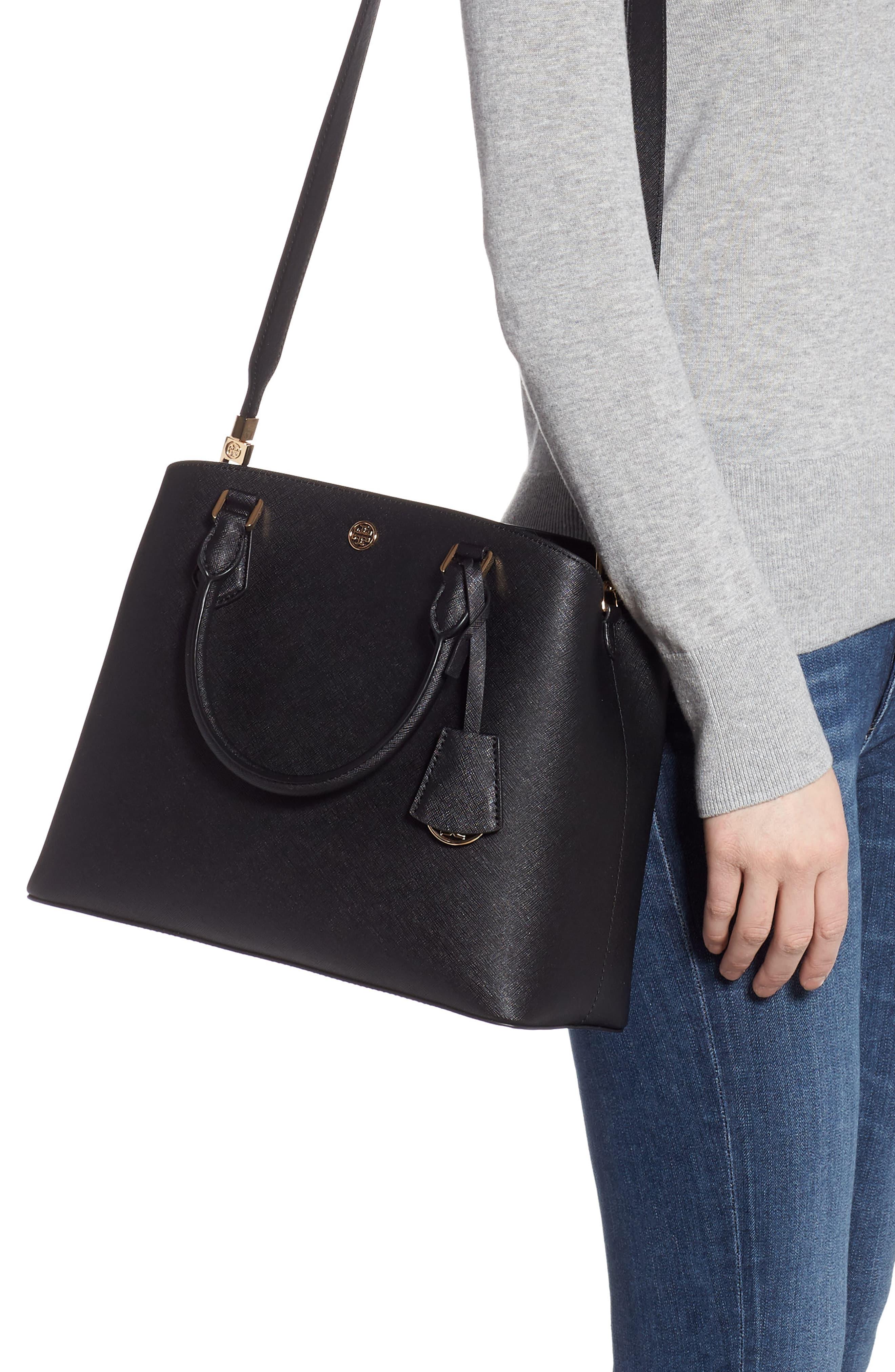tory burch robinson medium leather tote