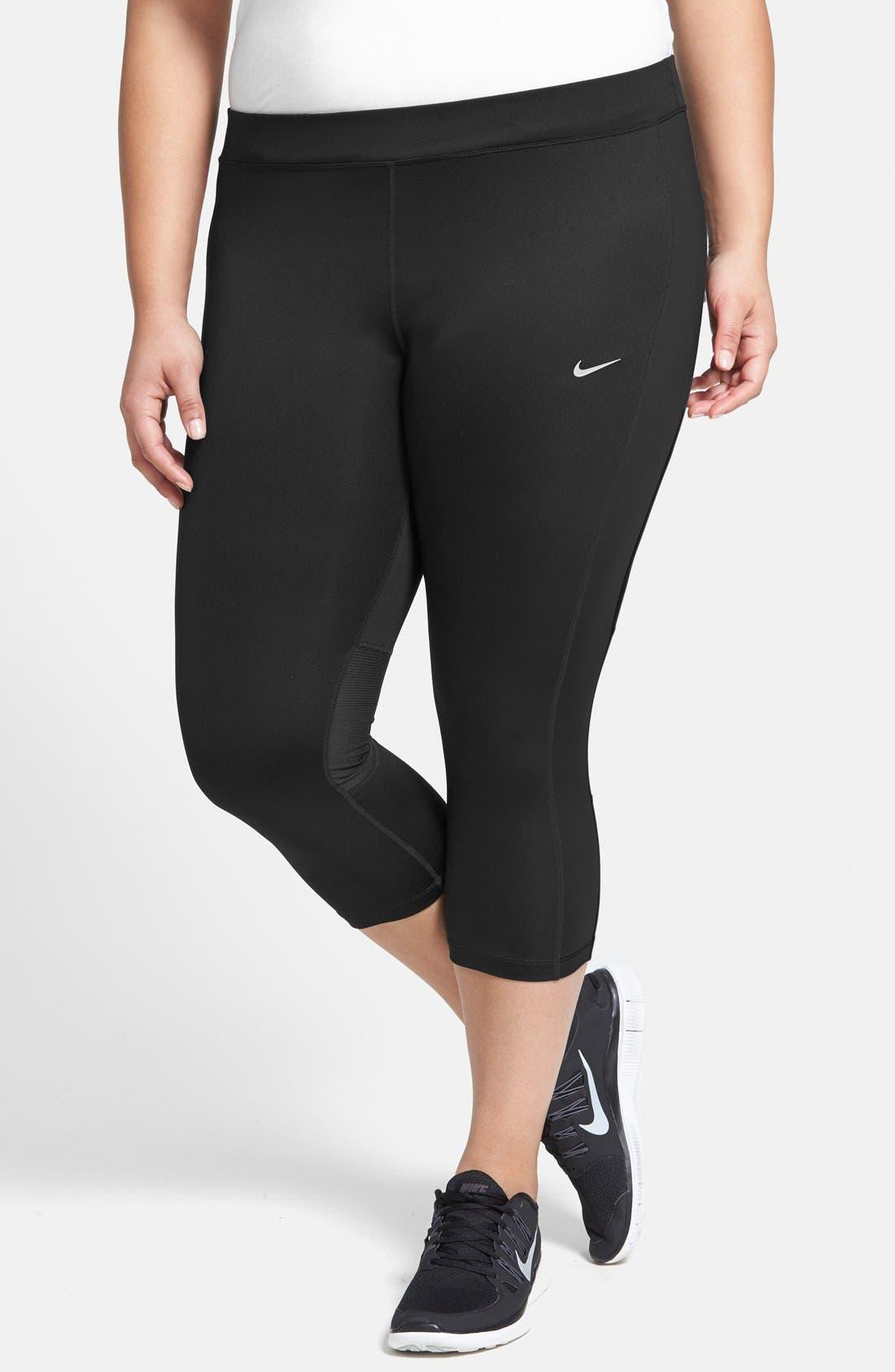 Nike 'essential' Dri-fit Capris in Black | Lyst