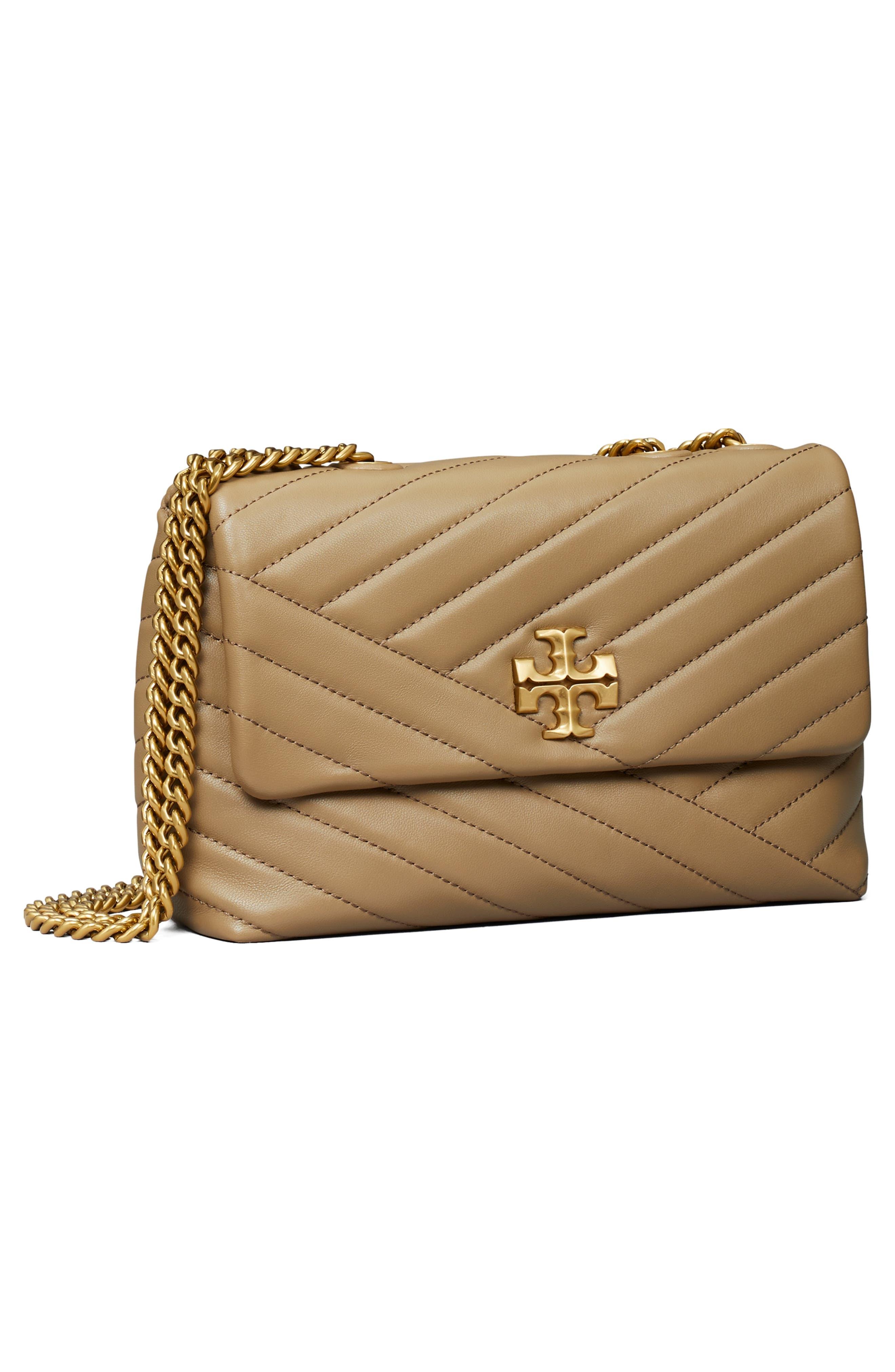 Tory Burch Small Kira Chevron Leather Convertible Shoulder Bag in Natural |  Lyst