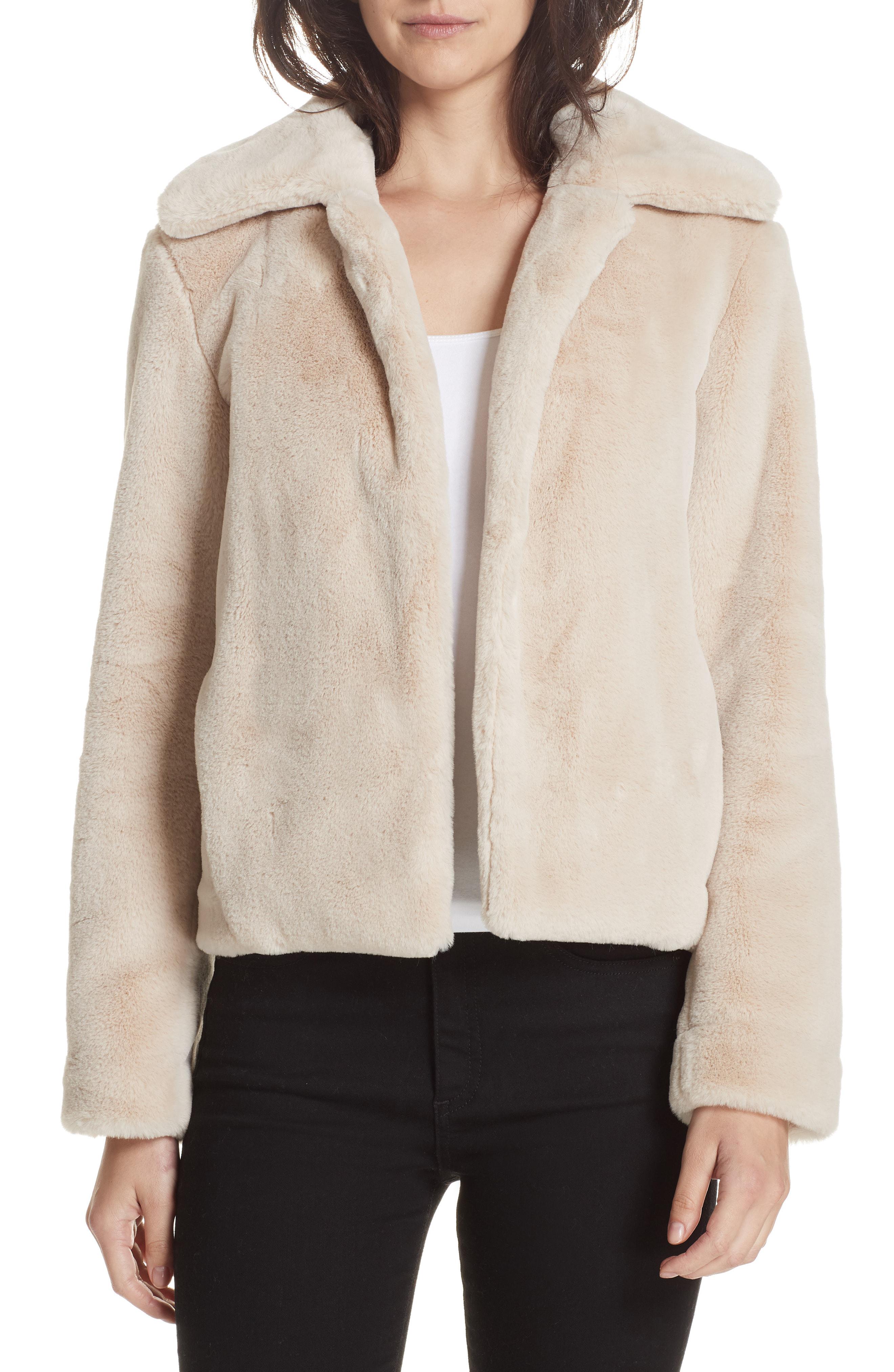 Theory faux fur coat Clearance