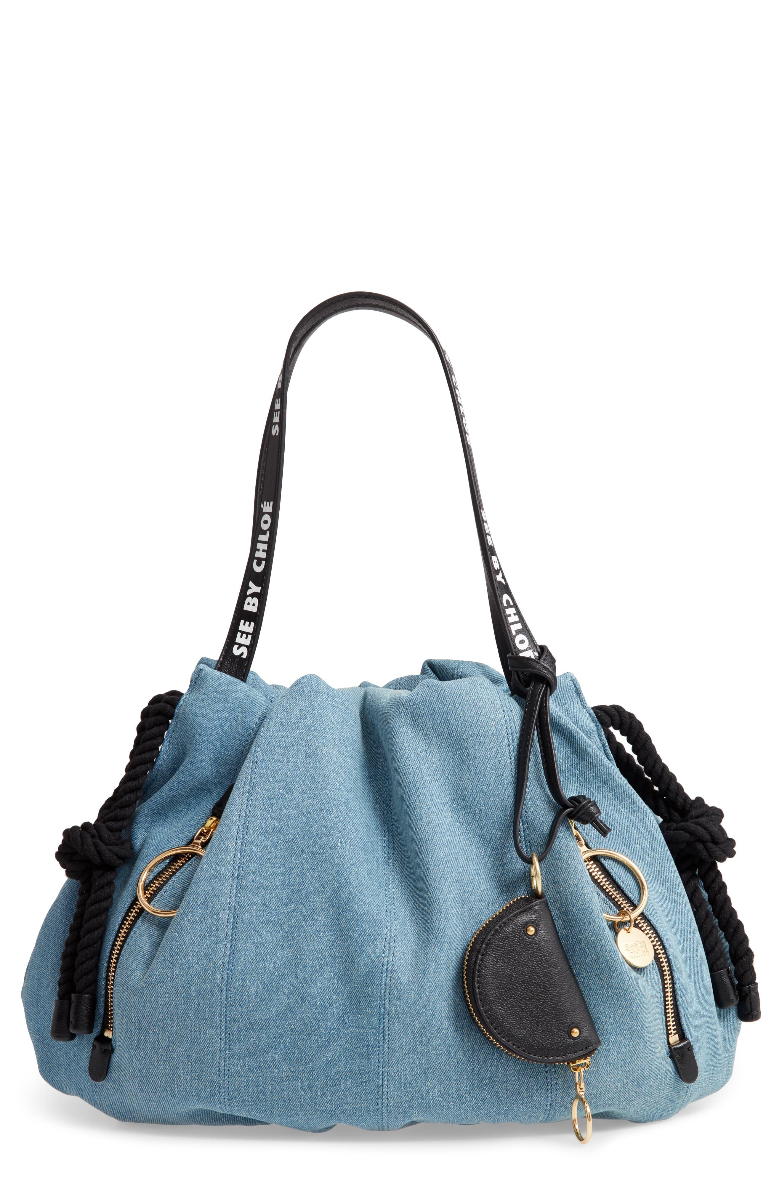 See By Chloé See By Chloé Flo Denim Tote in Blue - Lyst