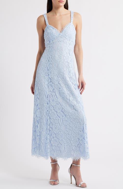 strapless navy lace dress Nonchalant Strapless Lace Midi Dress Blue