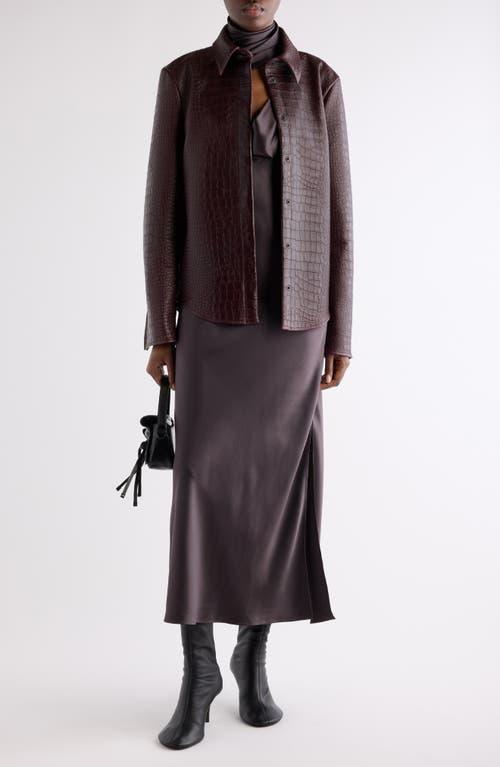 Acne Studios Dotti Cowl Neck Silk Satin Scarf Slipdress in Gray Lyst