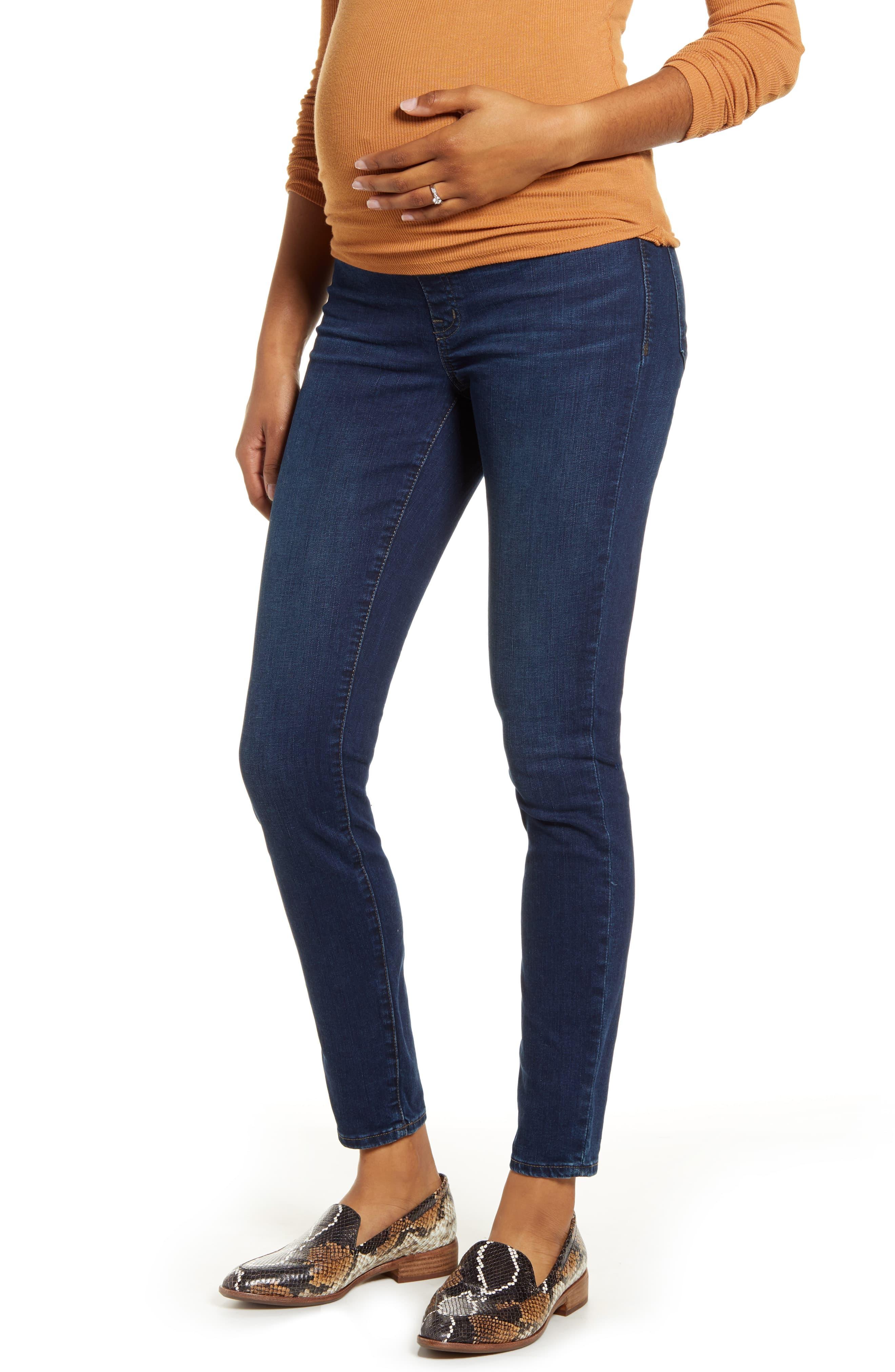 Madewell Denim Maternity Over The Belly Skinny Jeans in Blue Lyst
