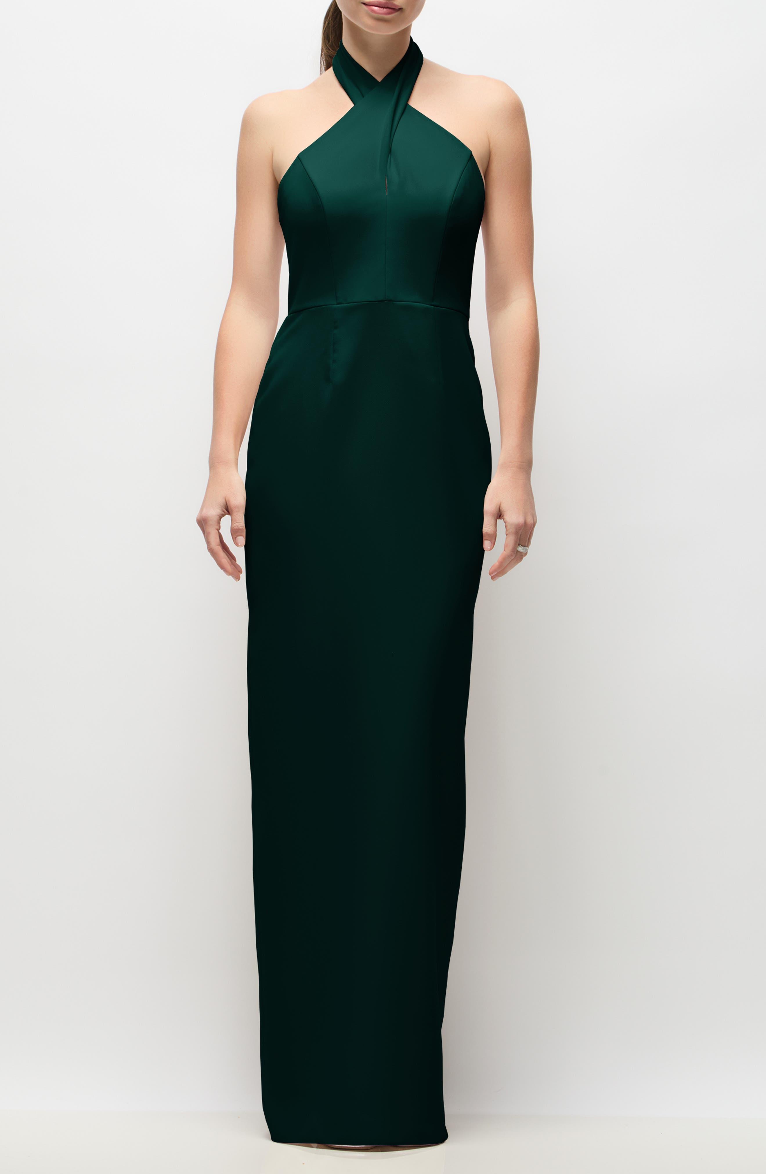 estella halter dress After Six Gown in Green ED-022