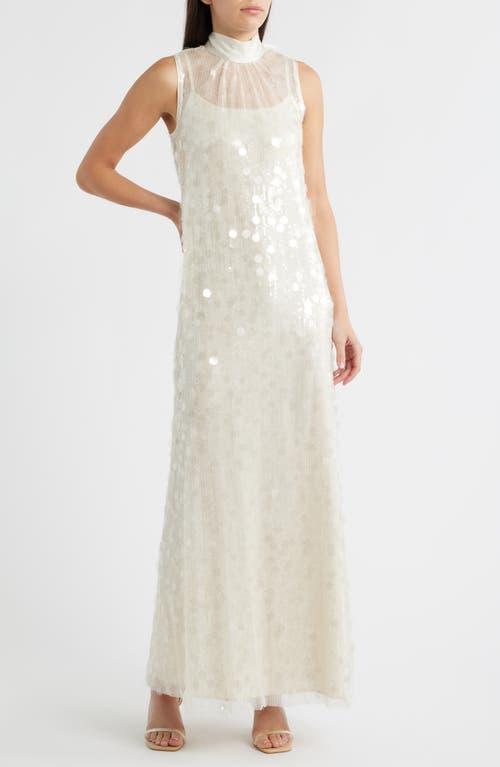 Julia Jordan Sequin Embellished Sleeveless Evening Dress in White | Lyst Julia Jordan Sequin Embellished Sleeveless Evening Dress in White | Lyst