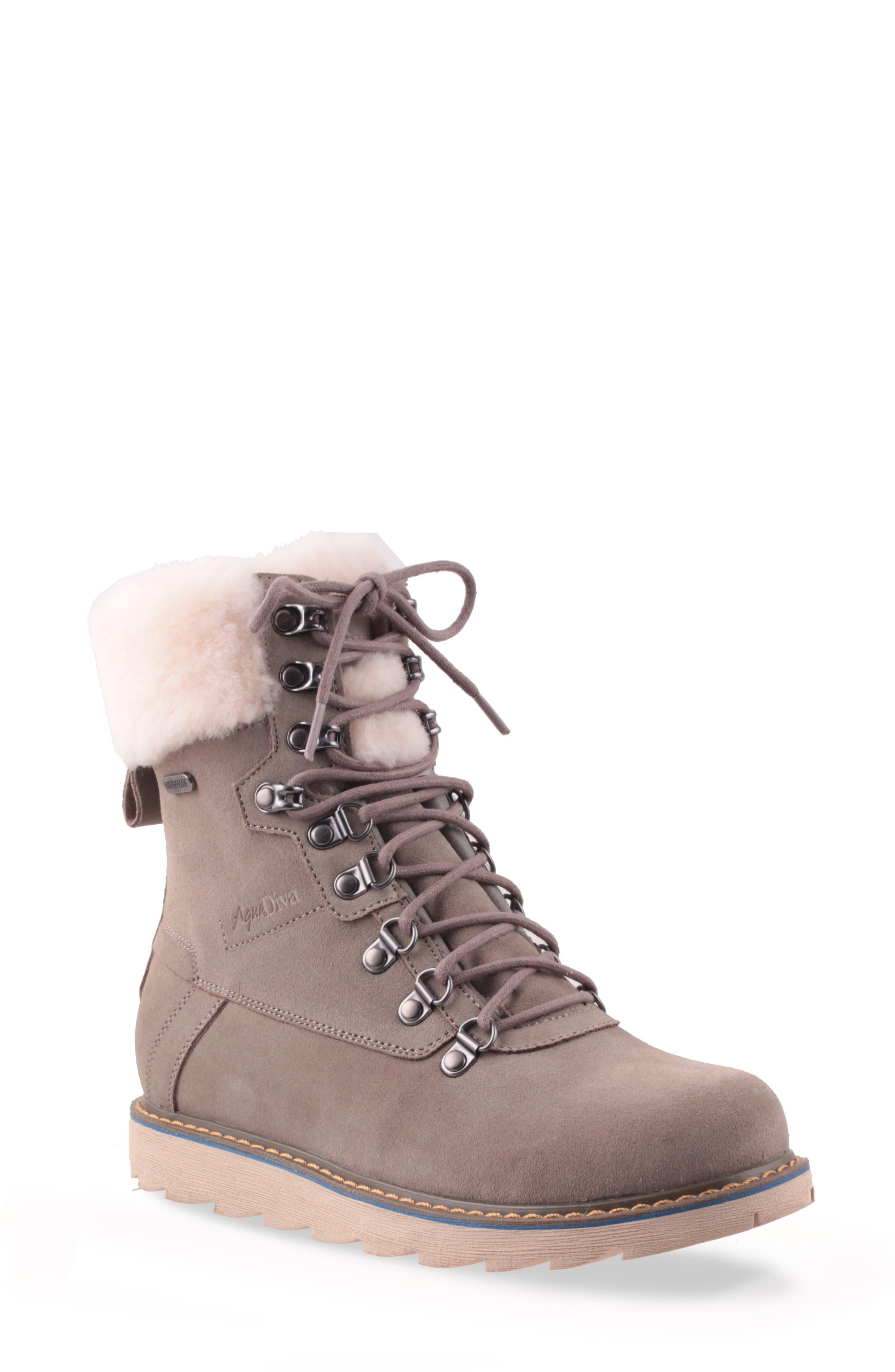 AquaDiva Dunedin Ice Grip Water Resistant Boot in Brown Lyst