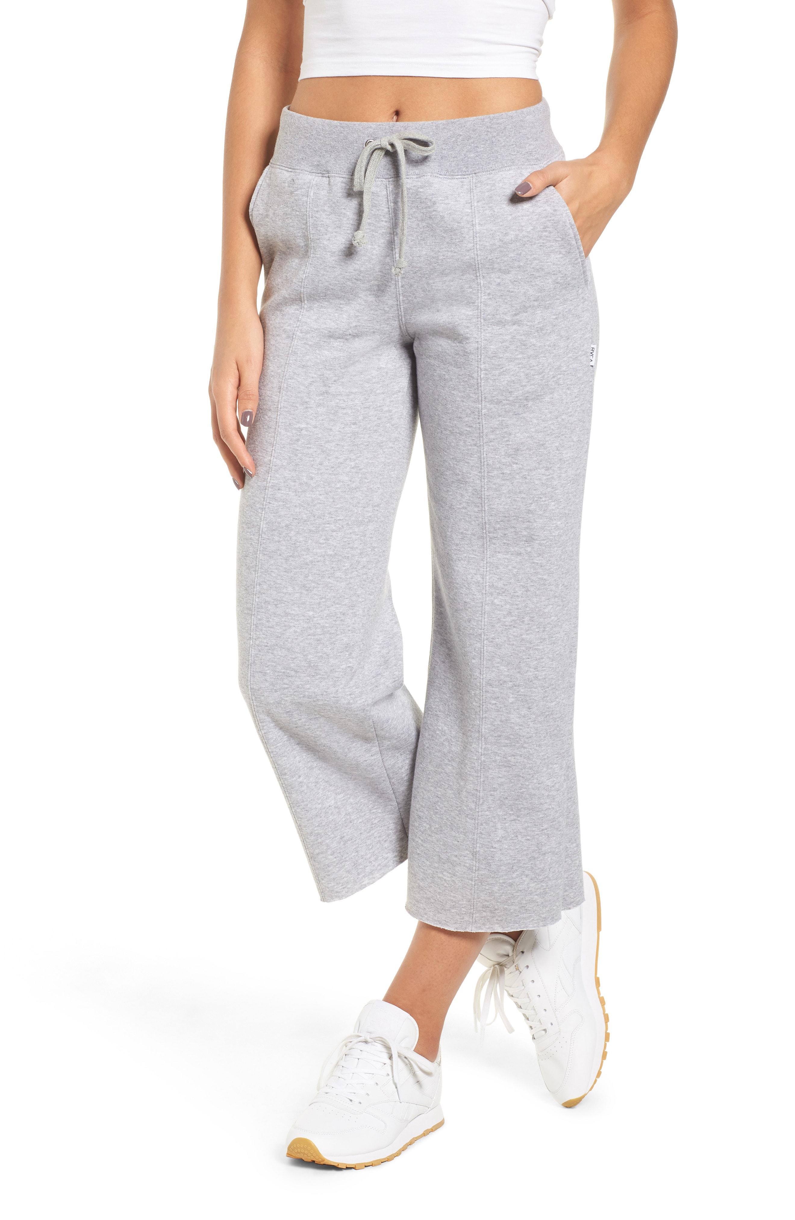 RVCA Womens Stakeit Wide Leg Fleece Pant