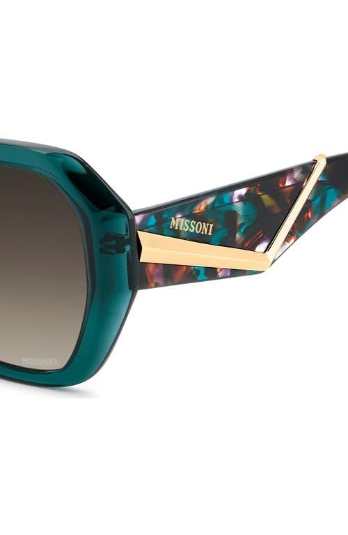 MISSONI Teal Geometric Sunglasses VINTAGE MISSONI SQUARE SUNGLASSES FROM THE 1980 main image 4