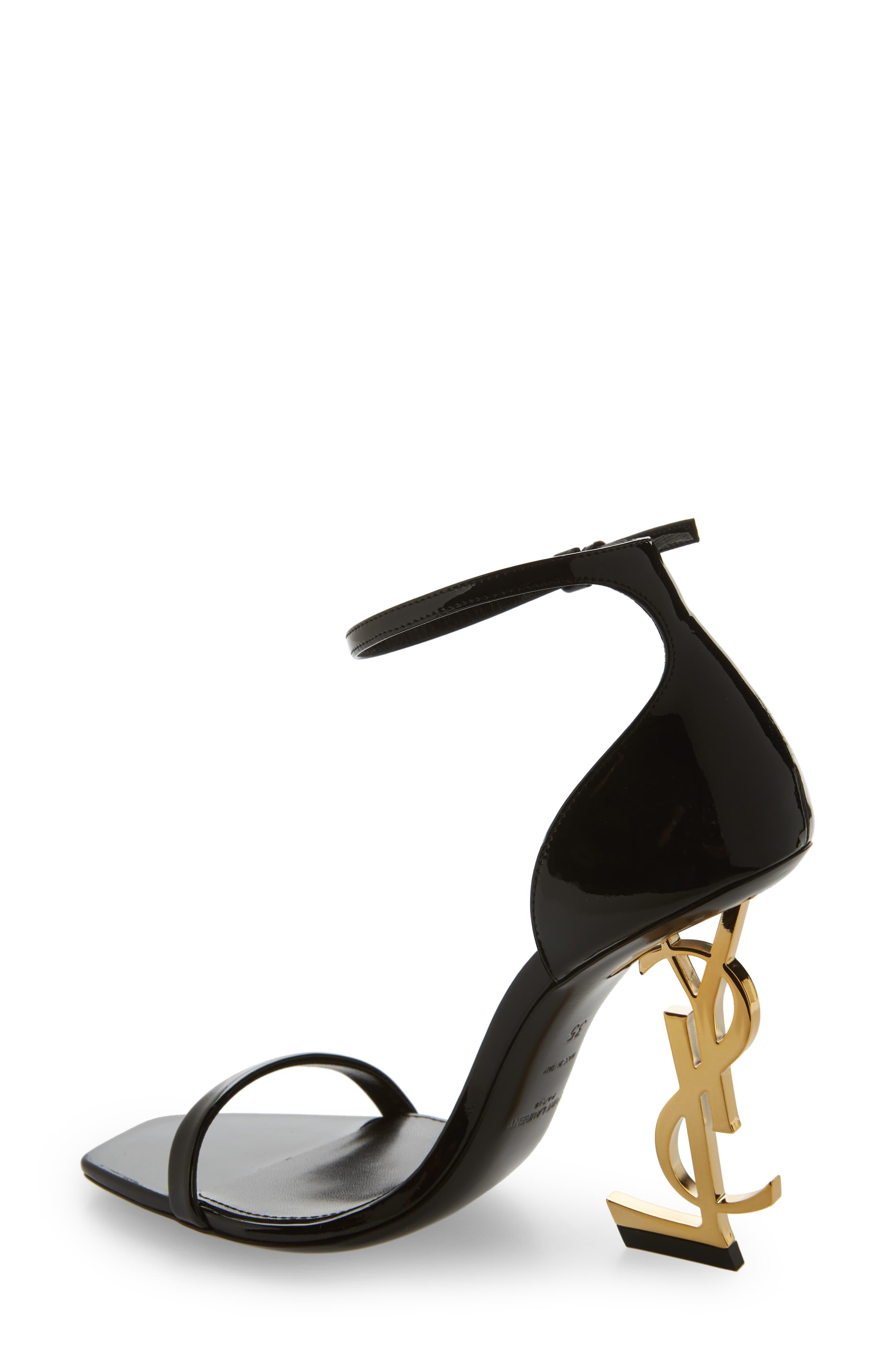 ysl heels black and gold