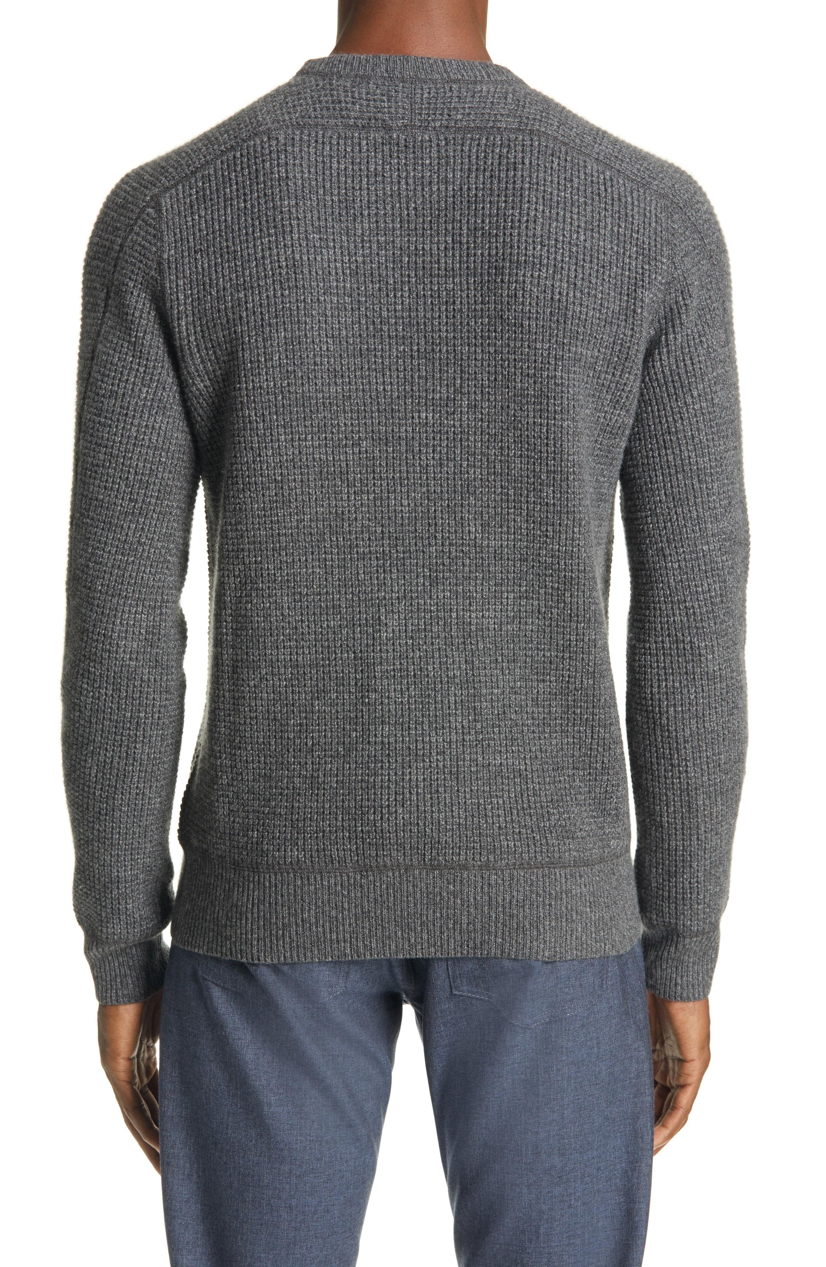 RRL Waffle Knit Men's Cashmere Sweater in Dark Heather Grey (Gray) for ...
