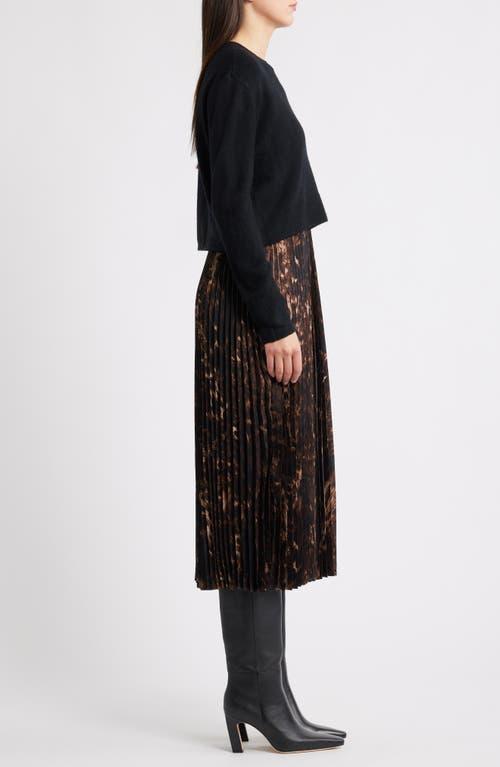 Halogen Mixed Media Long Sleeve Dress in Black | Lyst Halogen Mixed Media Long Sleeve Dress in Black | Lyst