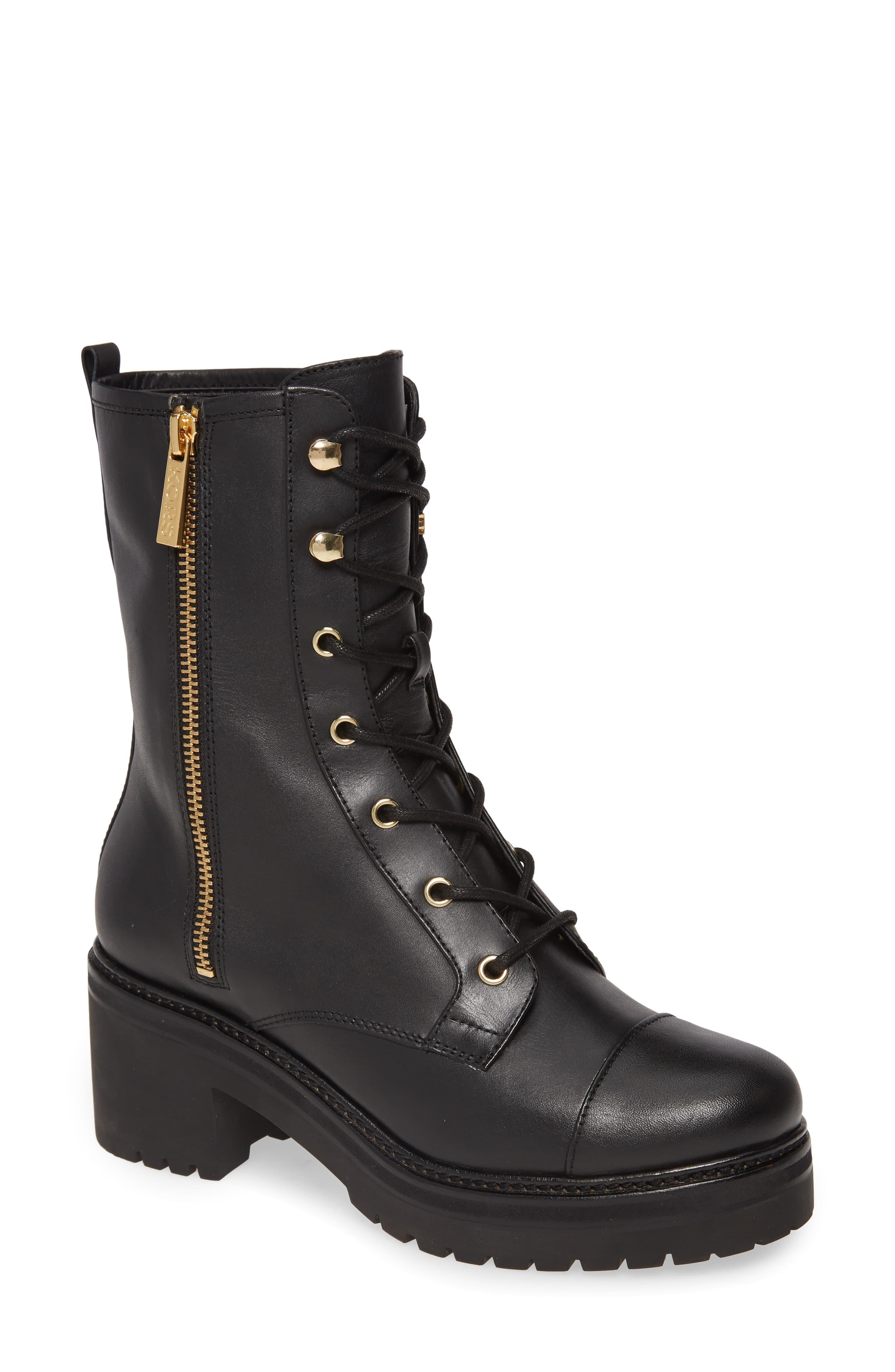 MICHAEL Michael Kors Anaka Lace-up Boot in Black - Lyst