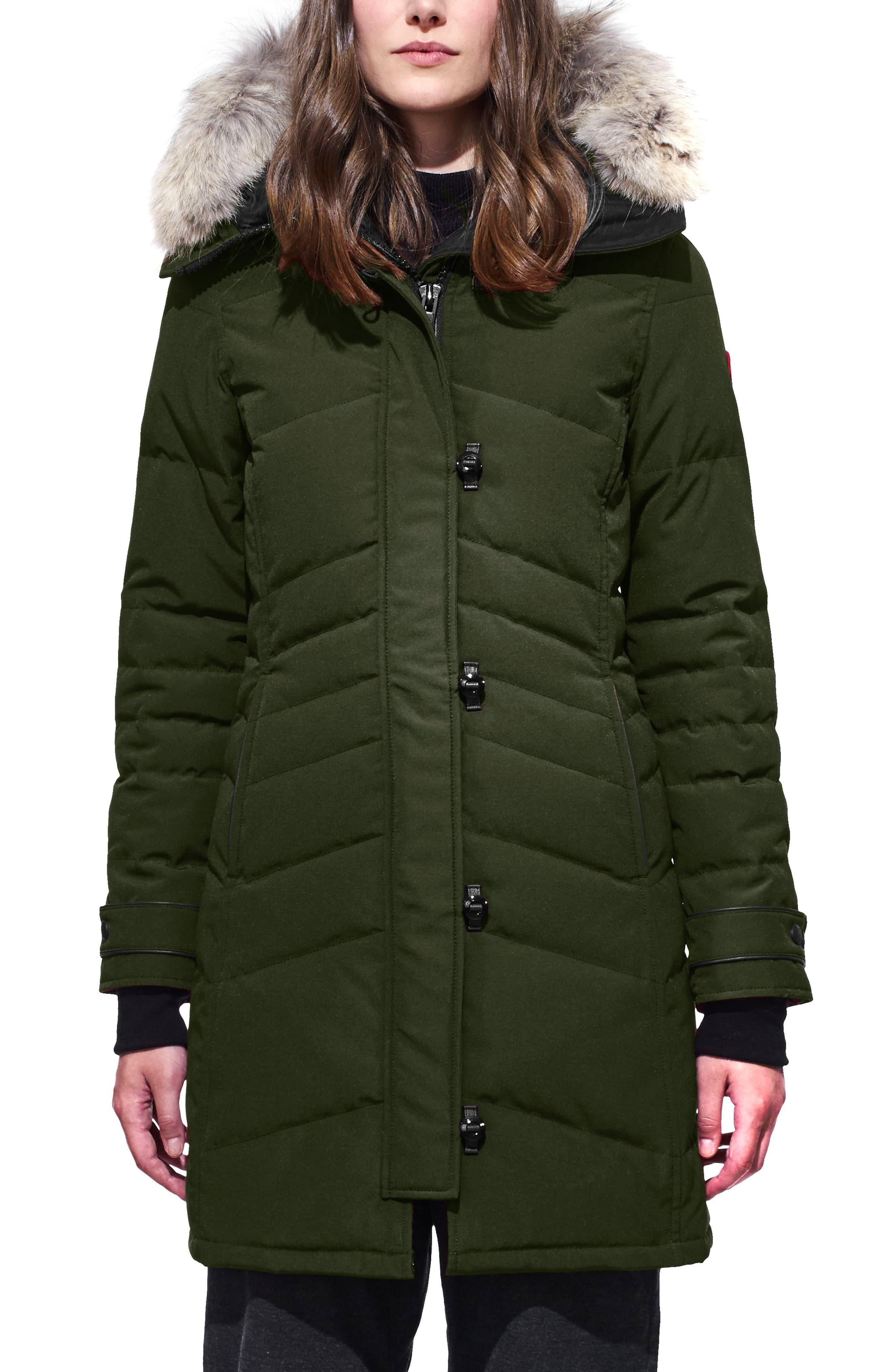 Canada Goose Lorette Hooded Down Parka With Genuine Coyote Fur Trim in