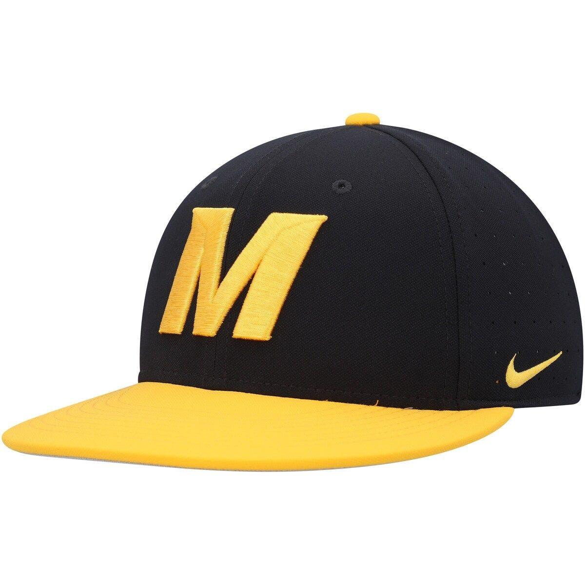 Nike Missouri Tigers Aero True Baseball Performance Fitted Hat At
