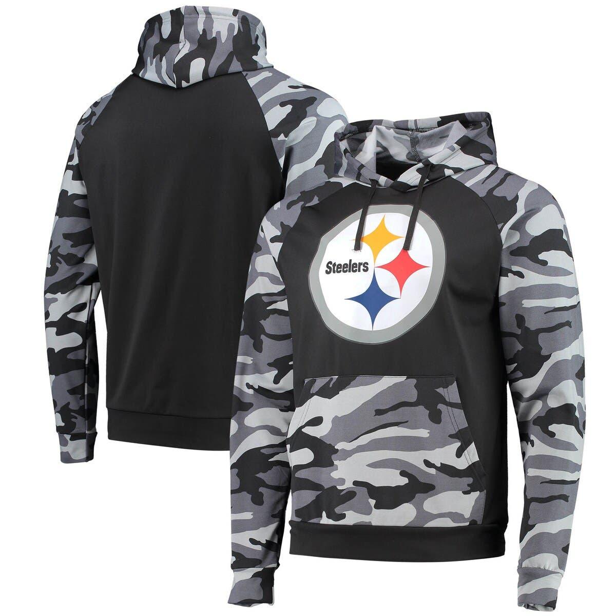 FOCO Pittsburgh Steelers Camo Raglan Pullover Hoodie At Nordstrom