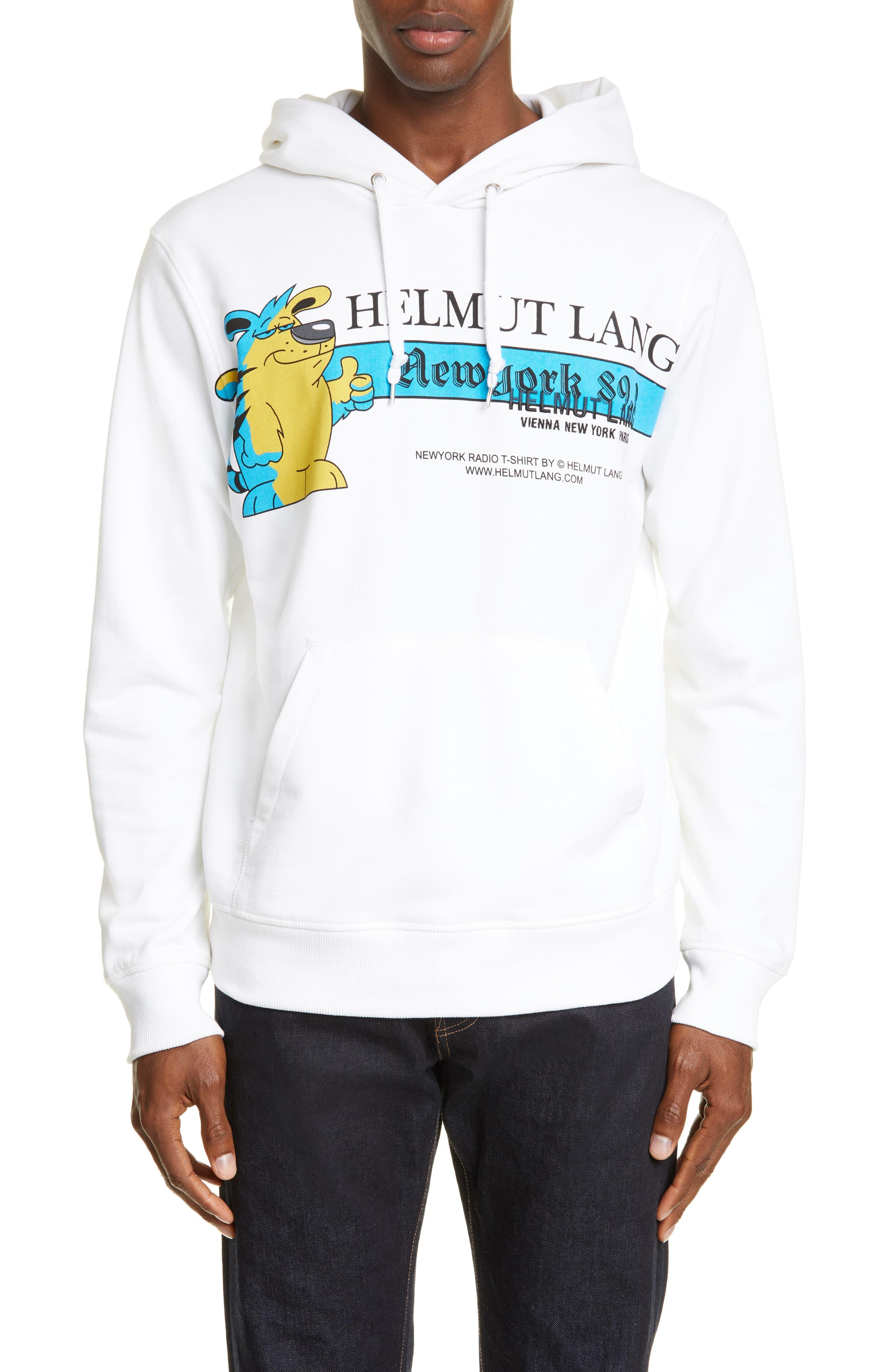 white helmut lang hoodie