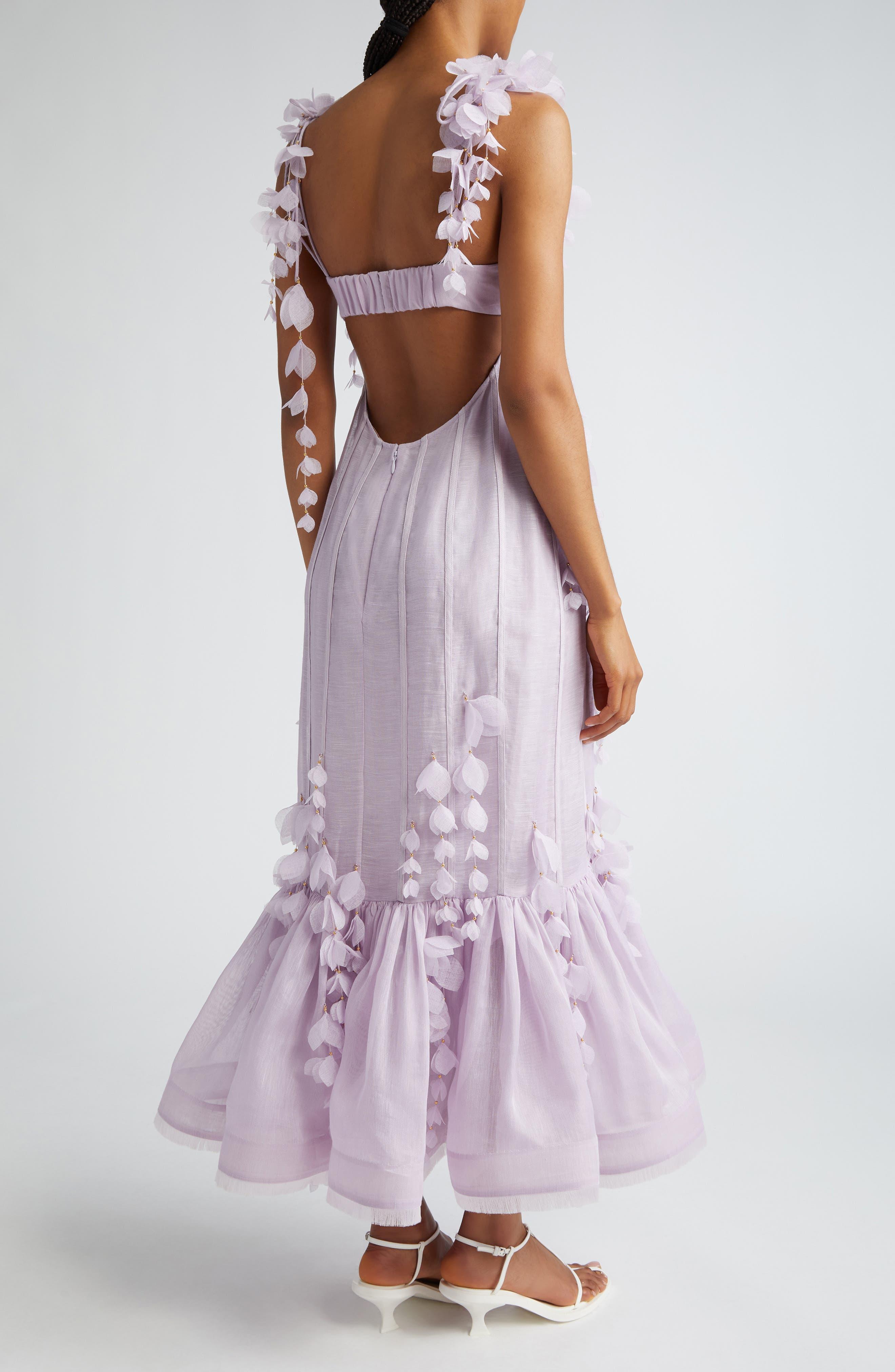 zimmermann pink and purple dress Violet Button Up Mini Dress